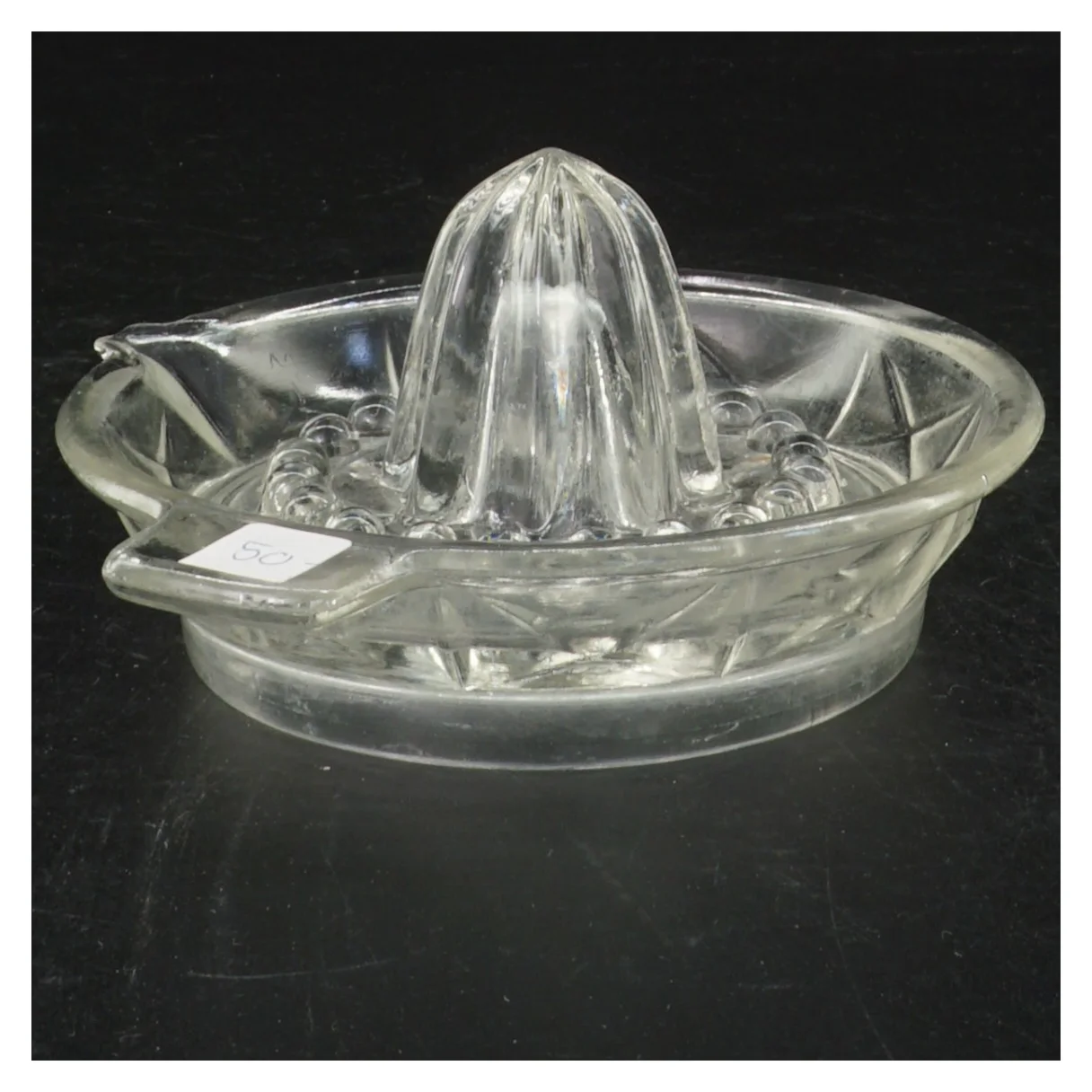 Gennemsigtig glas citruspresser