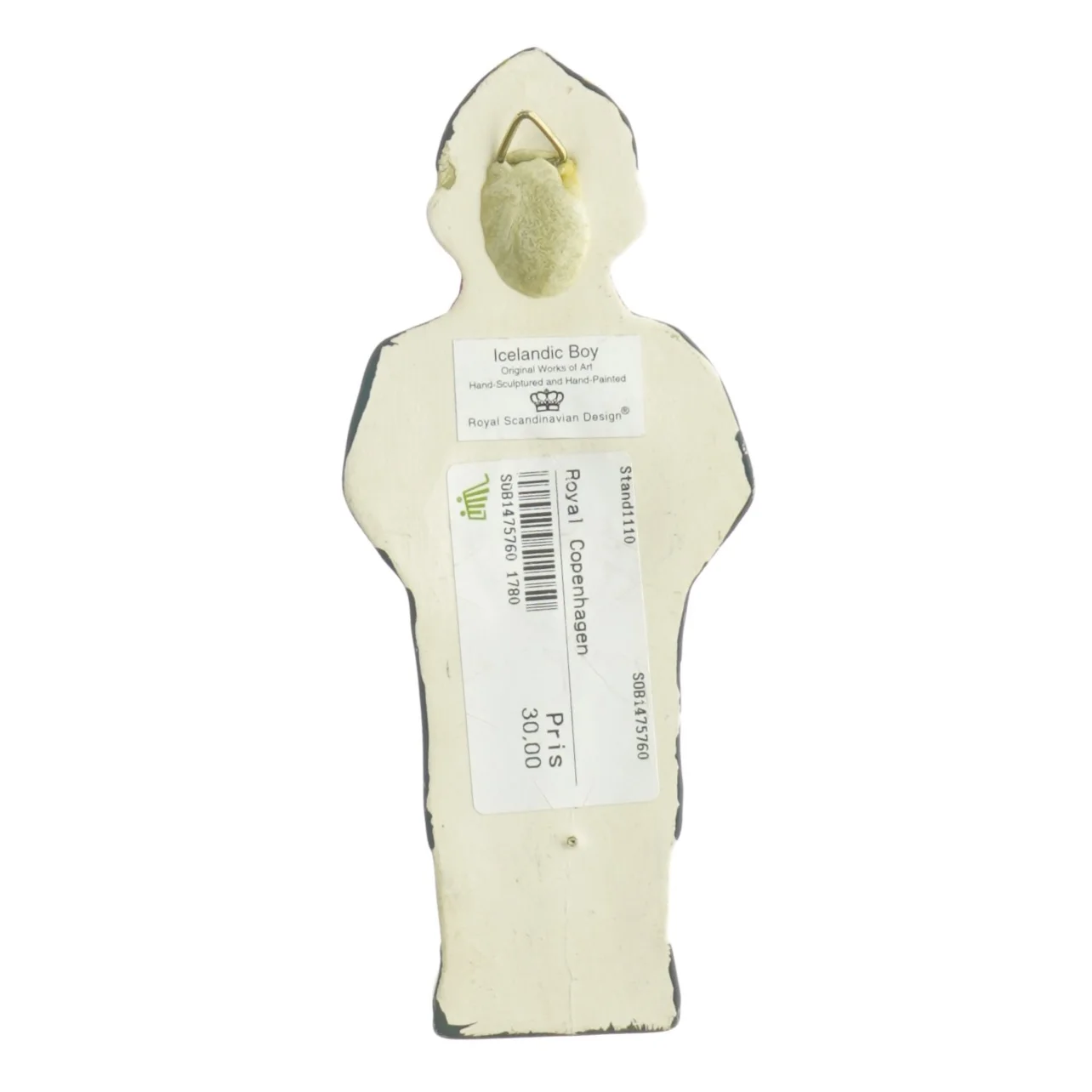 Islandsk dreng figur (str. 17 x 7 cm)