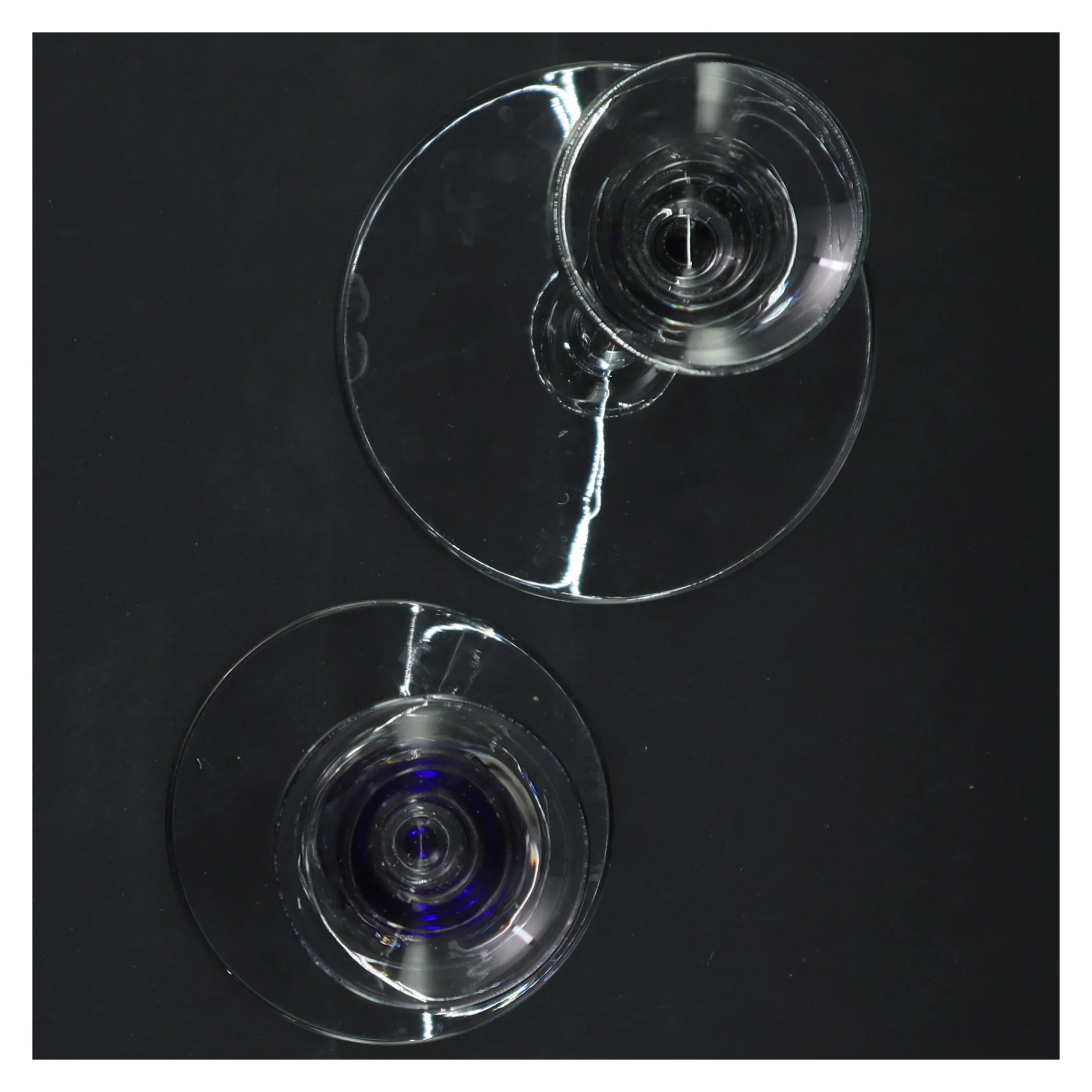 Glaslysestager (str. 22 cm og 18 cm)