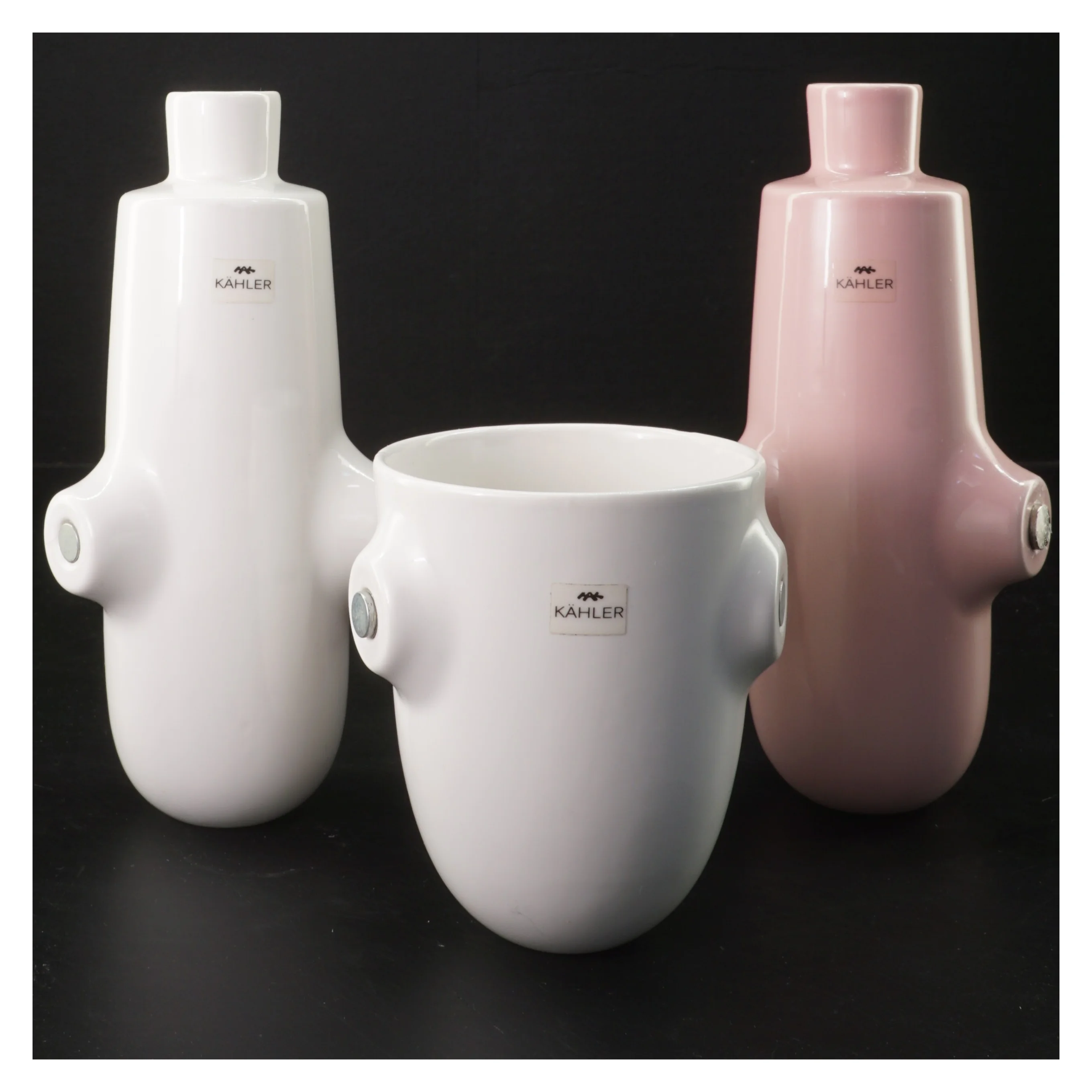 Kähler vaser og potter fra Kähler (str. 3 stk 11 & 19,5 cm)