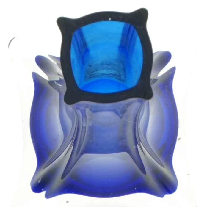 Smuk Blå glasvase (str. 30 cm)