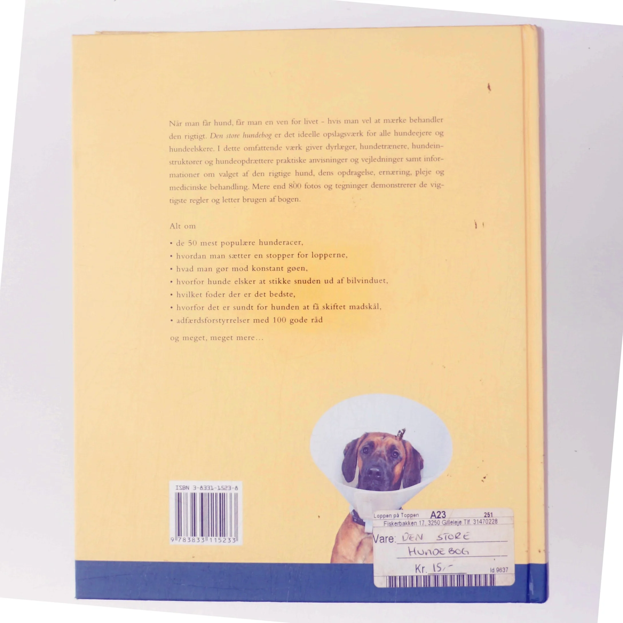 Den store hundebog : pleje, sundhed og opdragelse, træning, ernæring og førstehjælp (Bog)