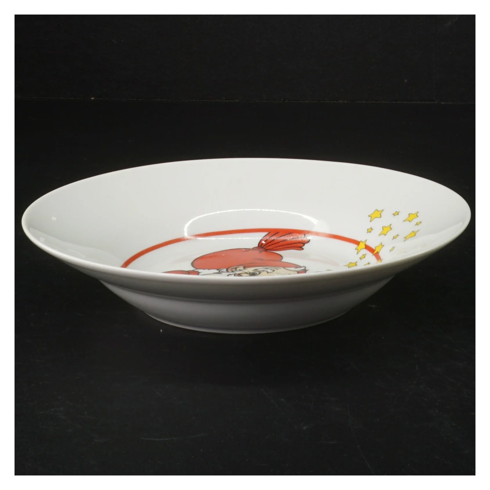 Juletallerken med julemandsmotiv (str. 18,5 cm)