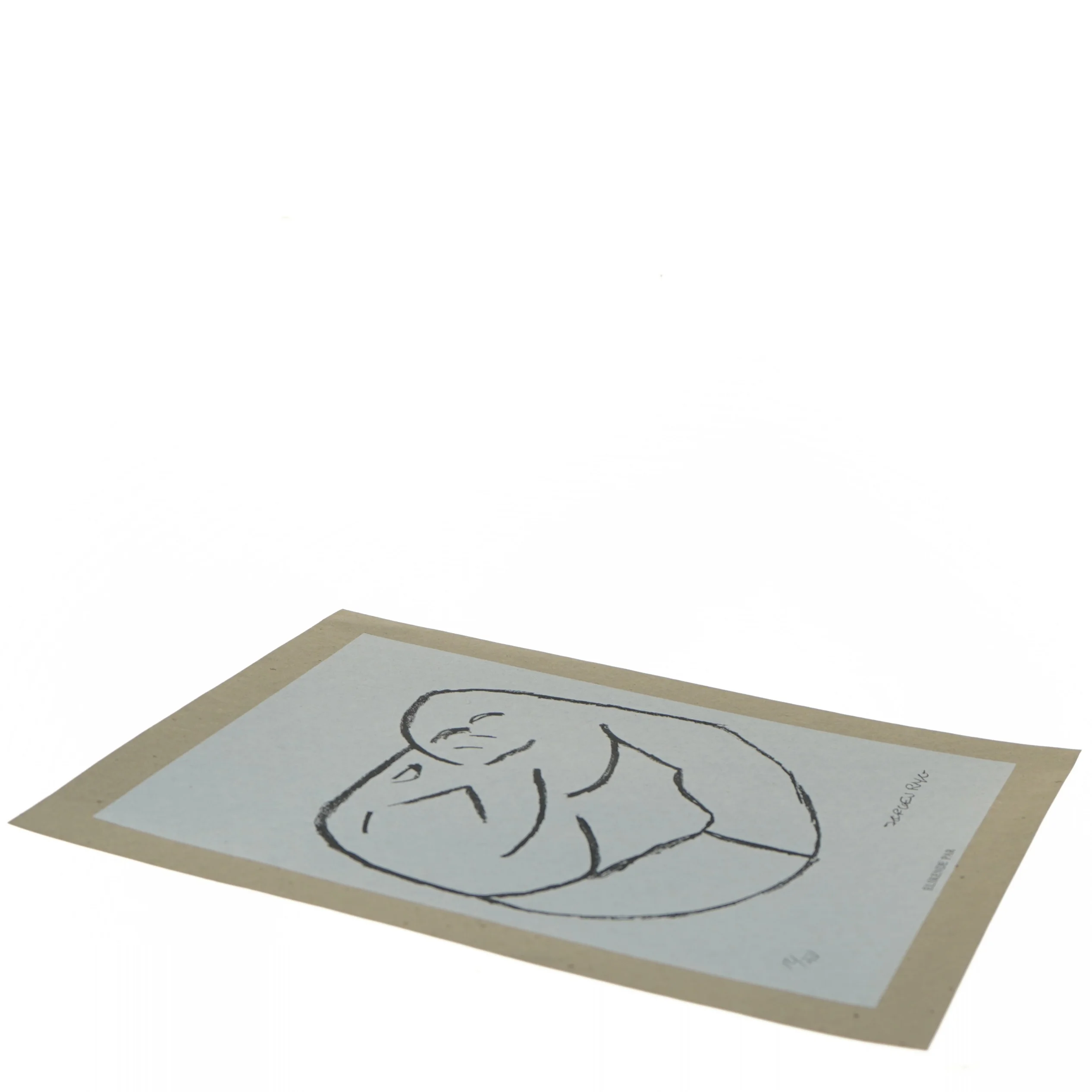 Kunsttryk: Elskende Par af Jørgen Ryg (str. 30,5x24 cm)