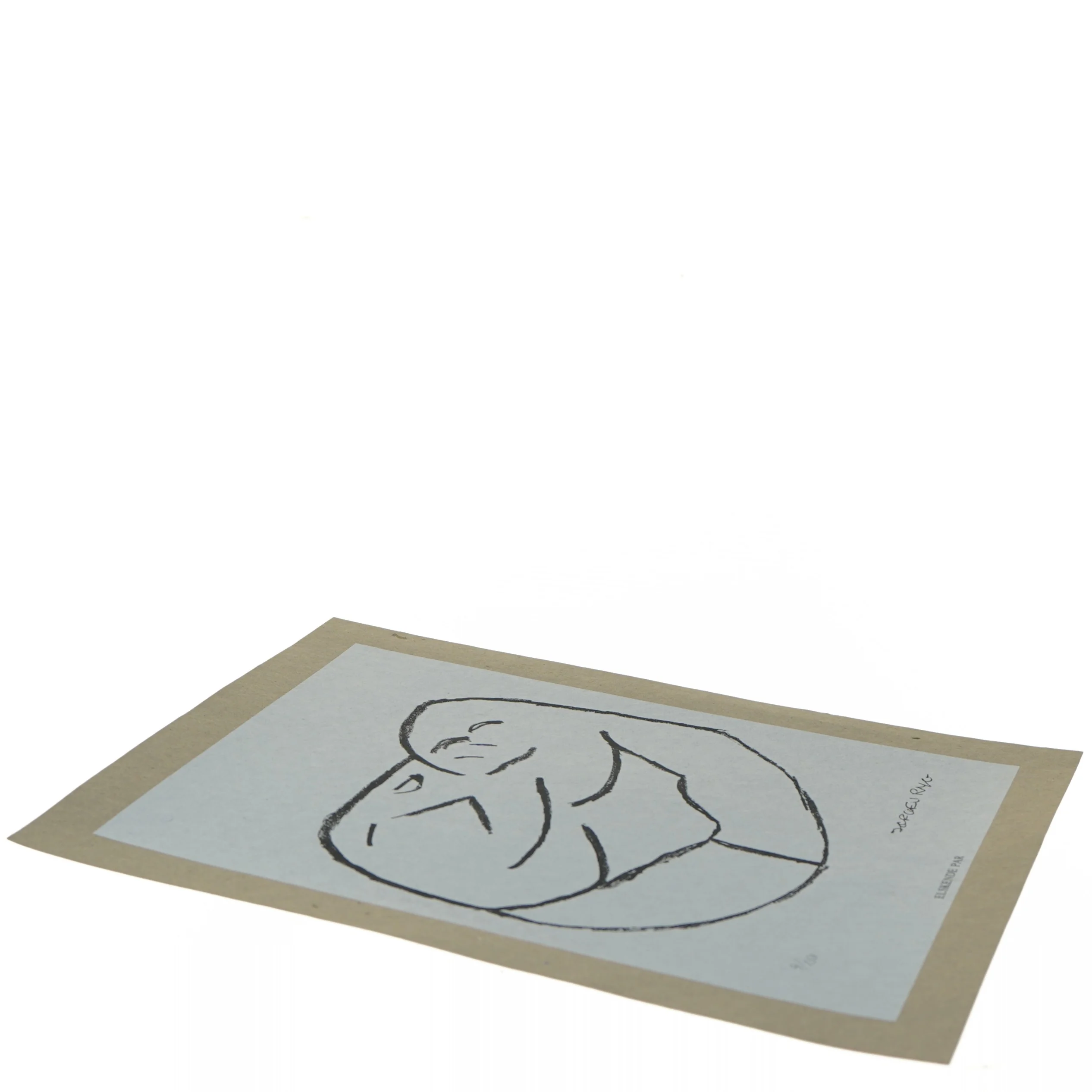 Grafisk kunsttryk 'Elskende Par' 30,5x24 cm af Jørgen Ryg (str. 30,5x24 cm)