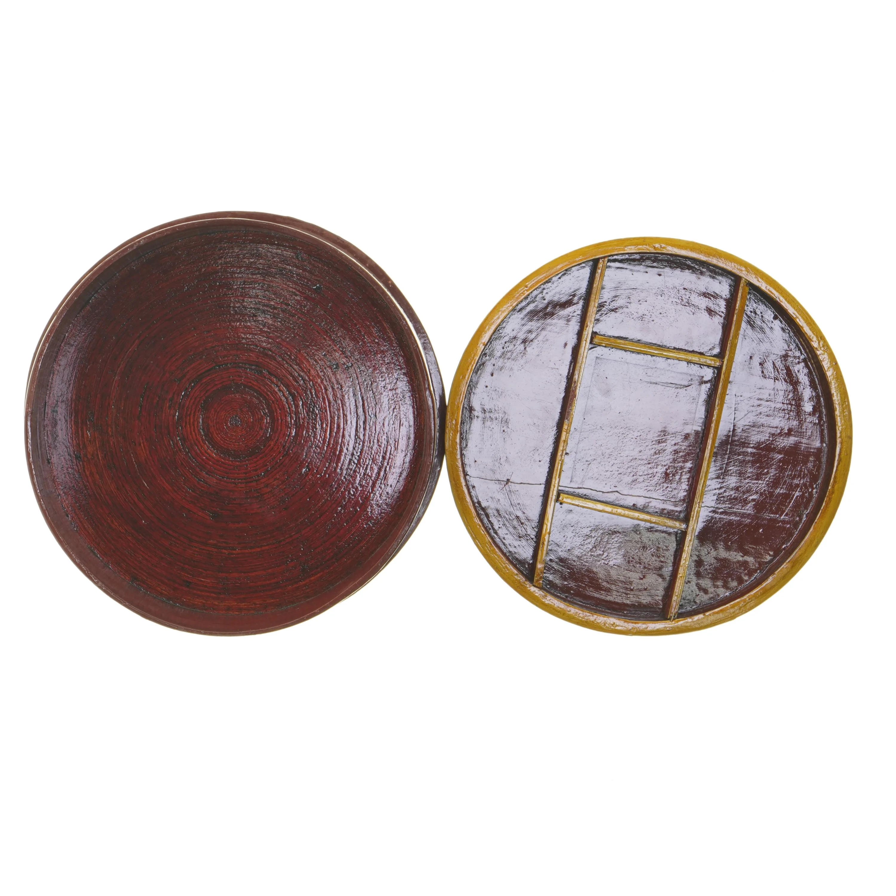 Dekorativ rund opbevaringsæske til smykker mm. (str. Ø 20 cm)