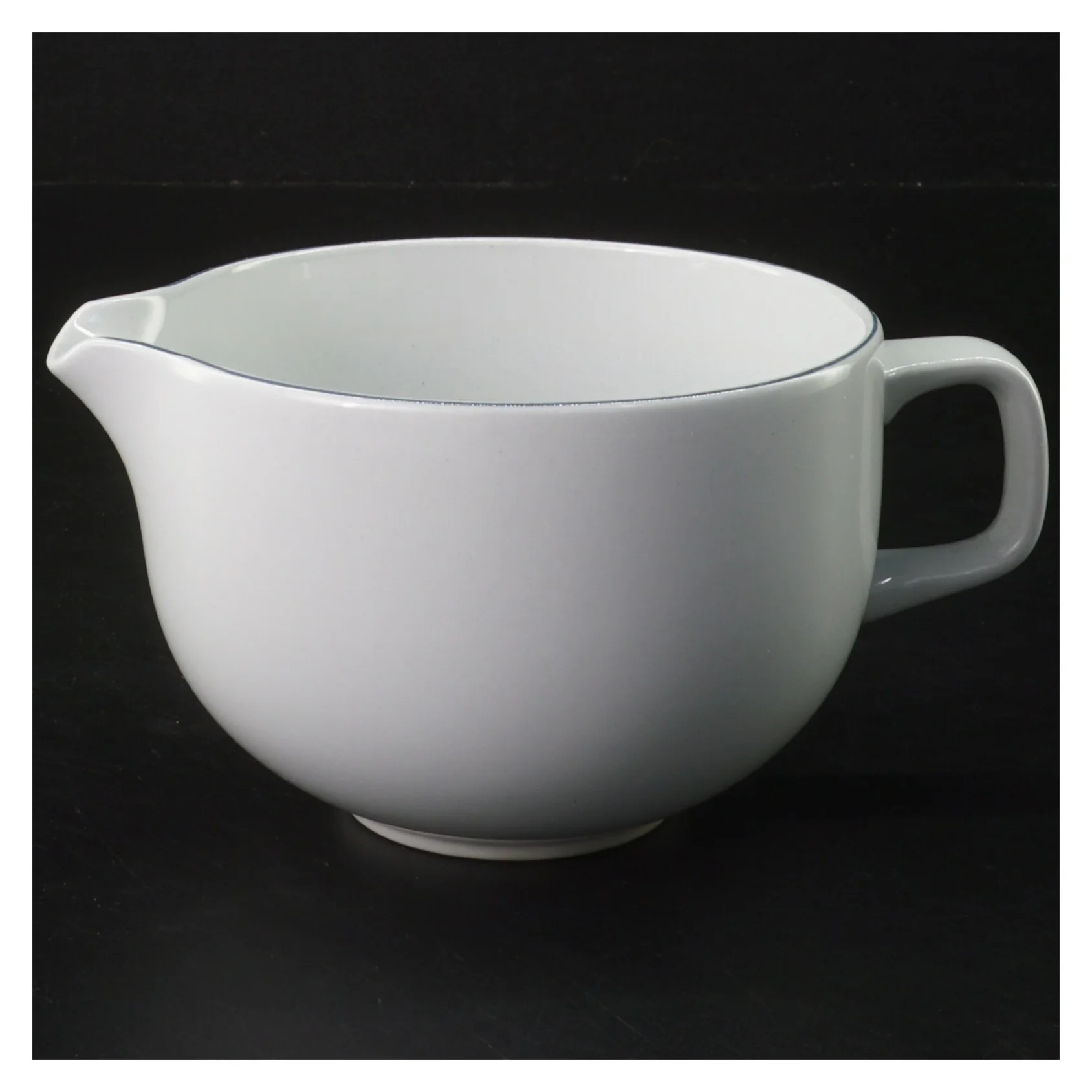 Blåkant saucekande  med tud og hank (str. Ø 11,5 cm) fra Aluminia