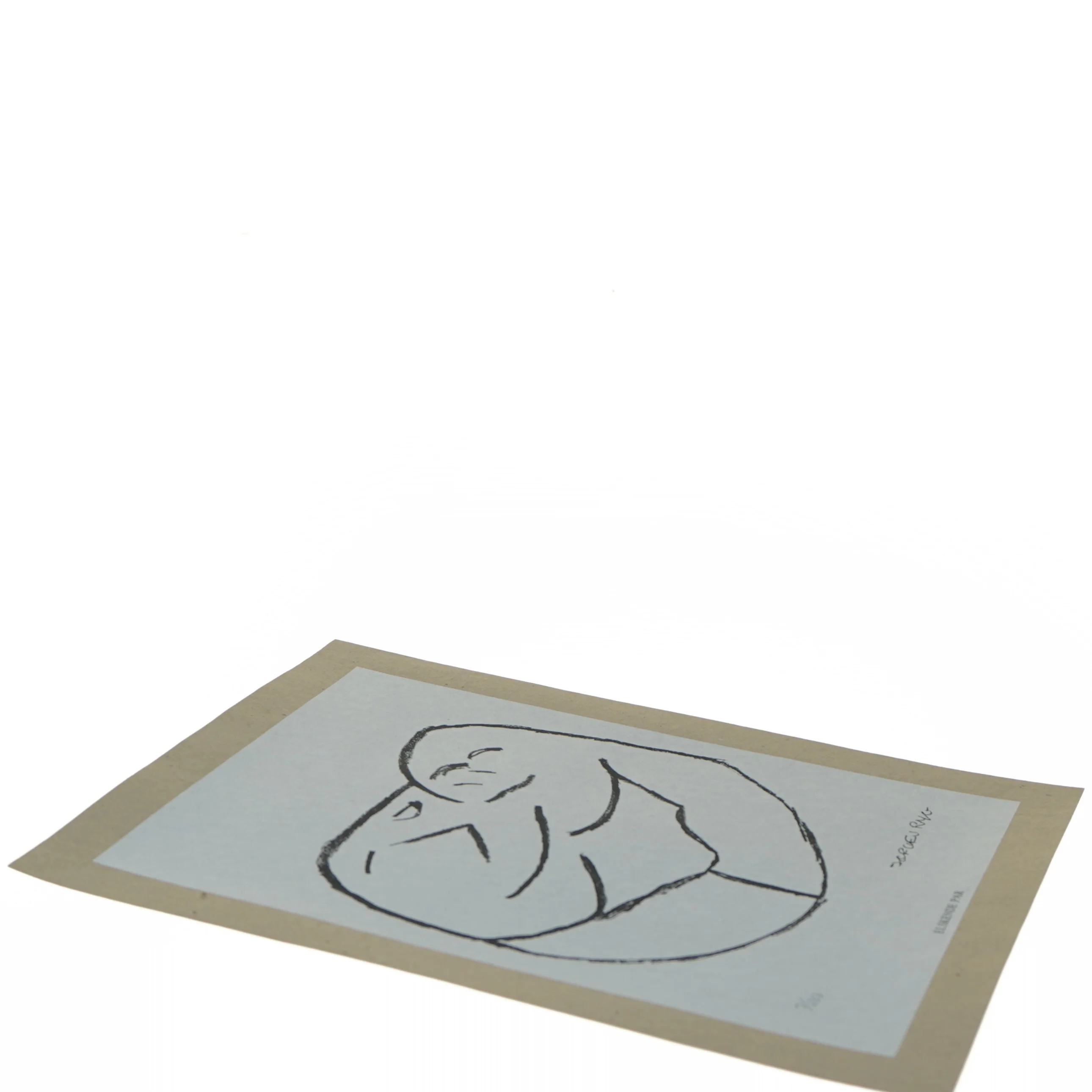 Sort-hvid kunsttryk af  Jørgen Ryg (str. 30,5x24 cm)