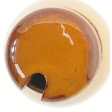 Keramik sennepskrukke med låg (str. 6,5 cm)