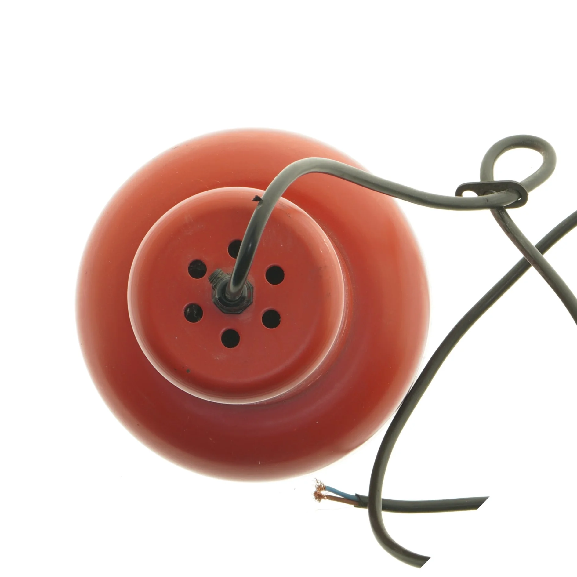 Rød pendellampe (str. Ø 15 cm længde 19 cm)