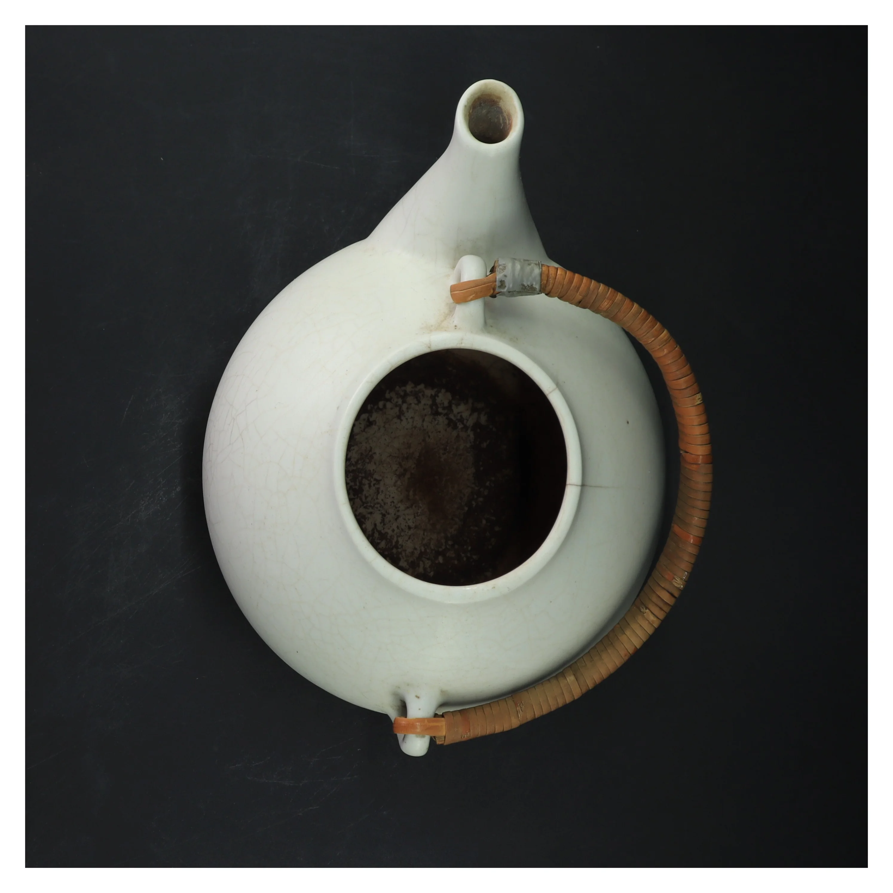 Hvid keramisk tekande (str. Ø 17 cm)