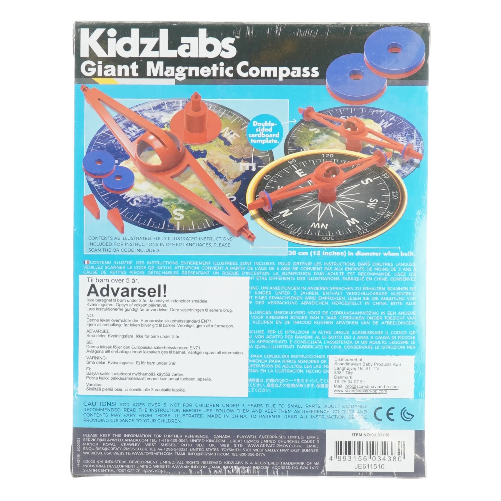 Kids laps giant magnetic compas