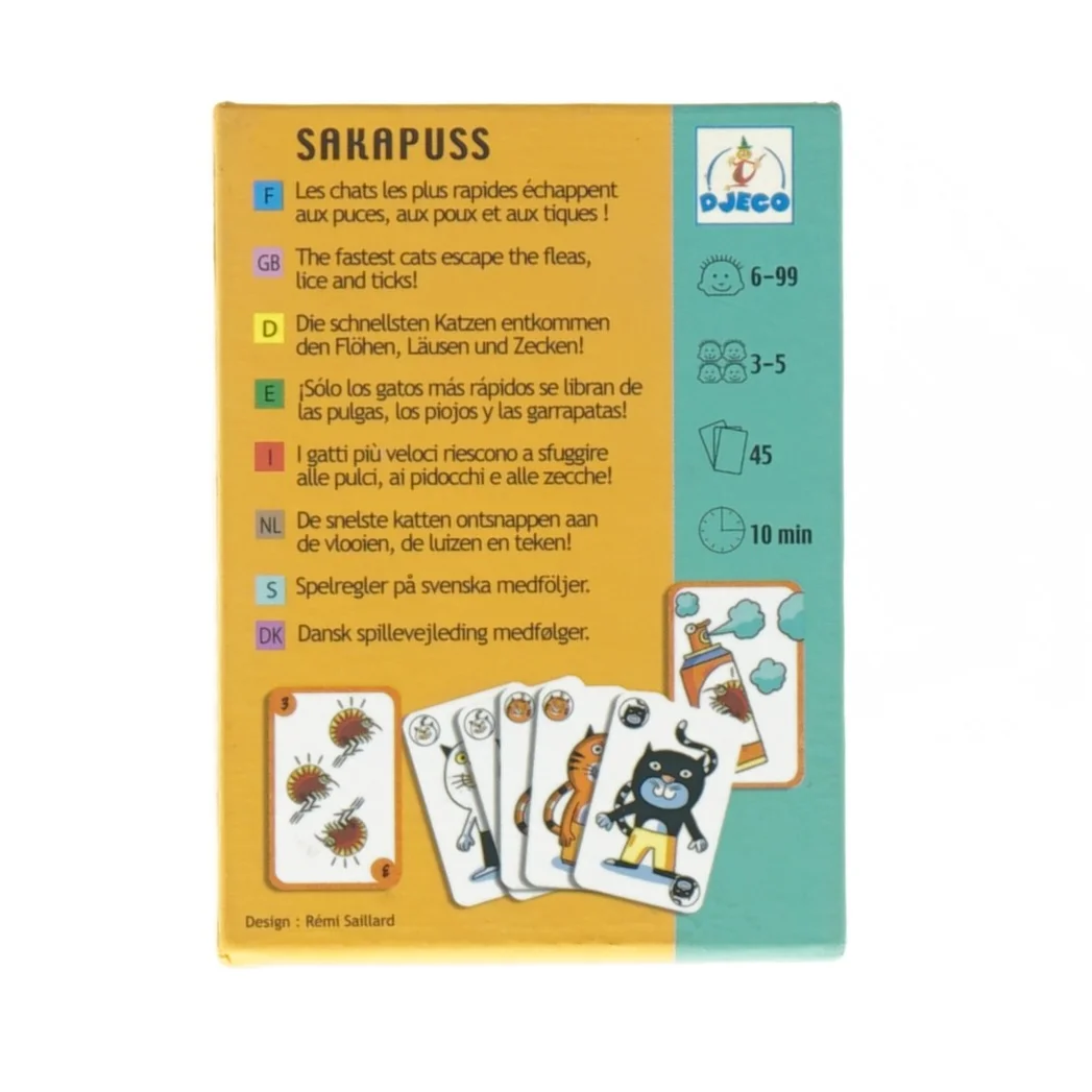 SAKAPUSS Kortspil fra Djeco (str. 12 x 9 x 3 cm)
