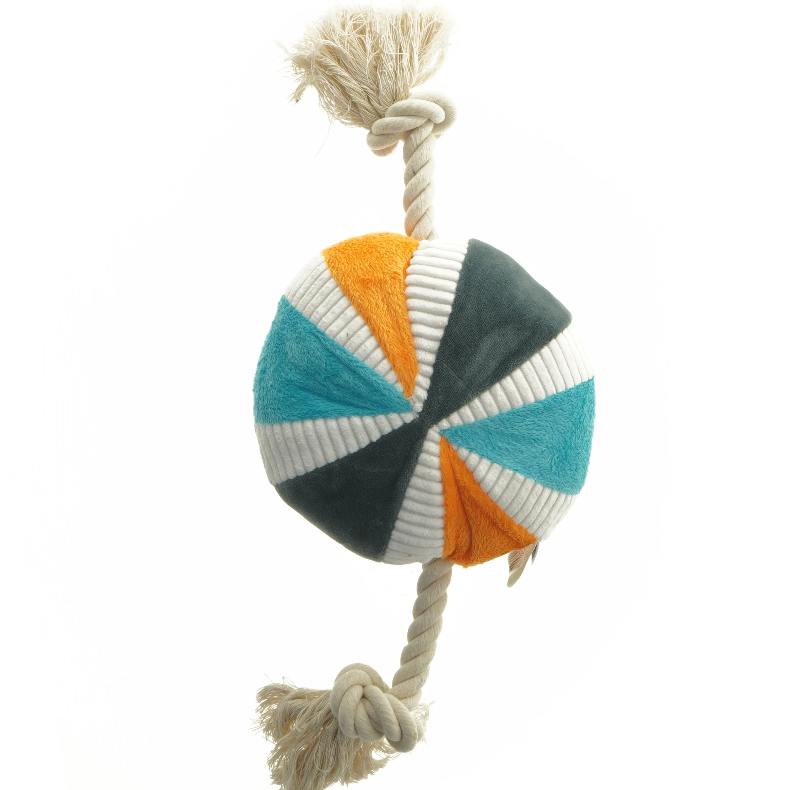 Hundelegetøj i stof med reb fra Anione (str. 43. x 16 cm)