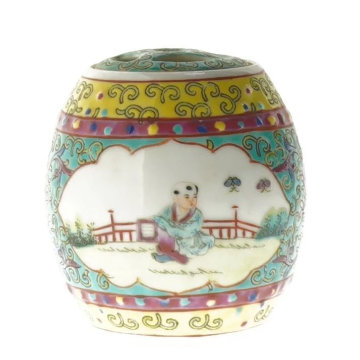 Dekorativt porcelæns æg (str. 7,5 cm)