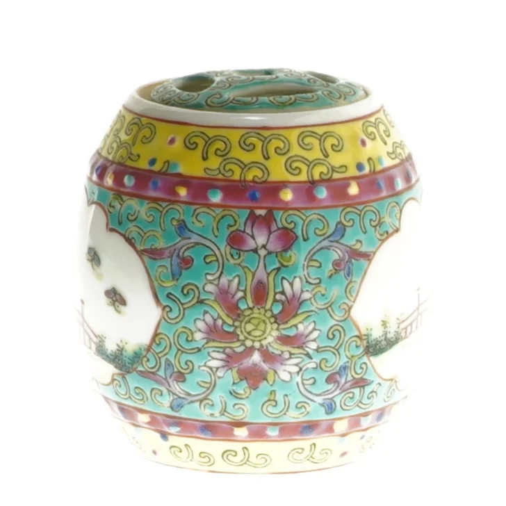 Dekorativt porcelæns æg (str. 7,5 cm)