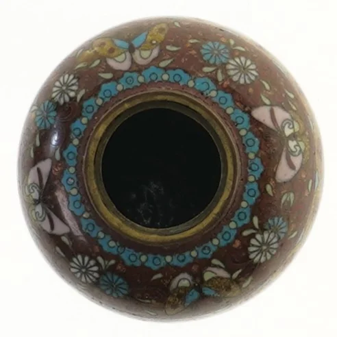 Dekoreret vase (str. 9x7,5 cm)