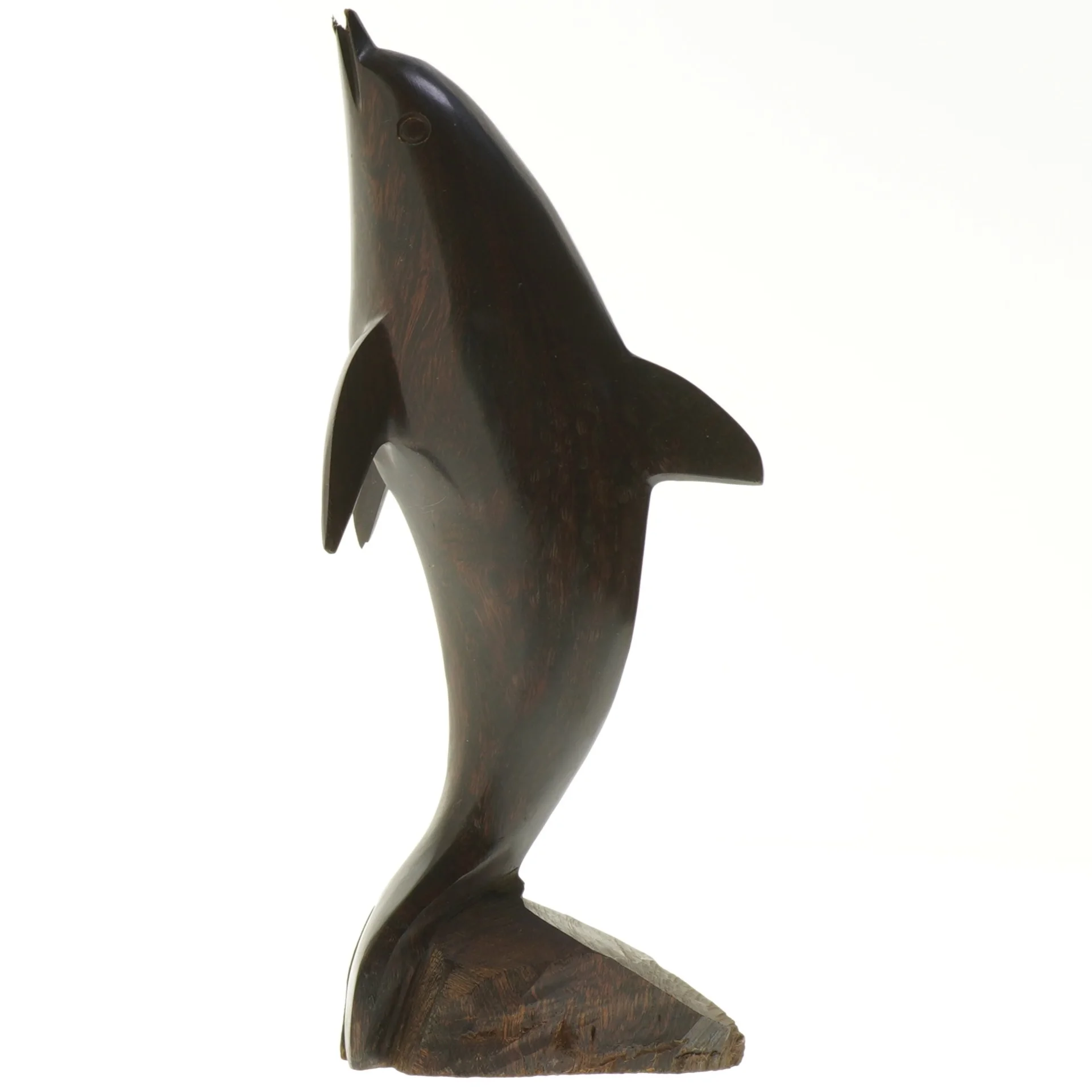 Trædelfin skulptur (str. 27 cm)