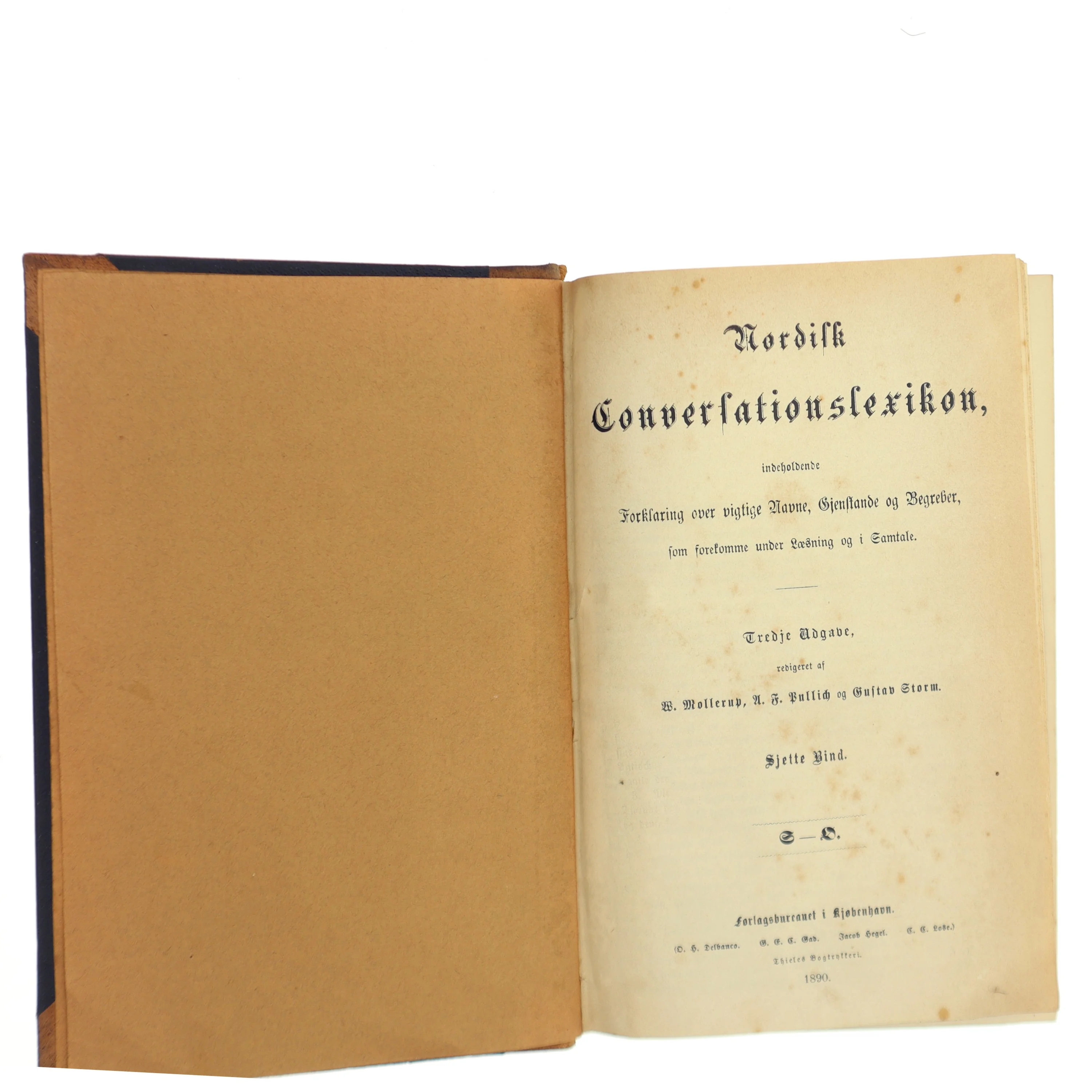 Nordisk Conversationslexikon af B. Mollerup, A. V. Willis, Gustav Storm (Bog)