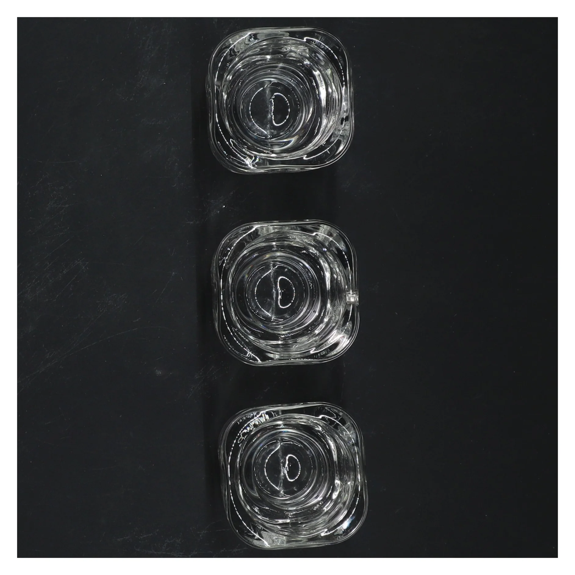 Glas tealight holdere (str. 3 styk, 5x5x5 cm)