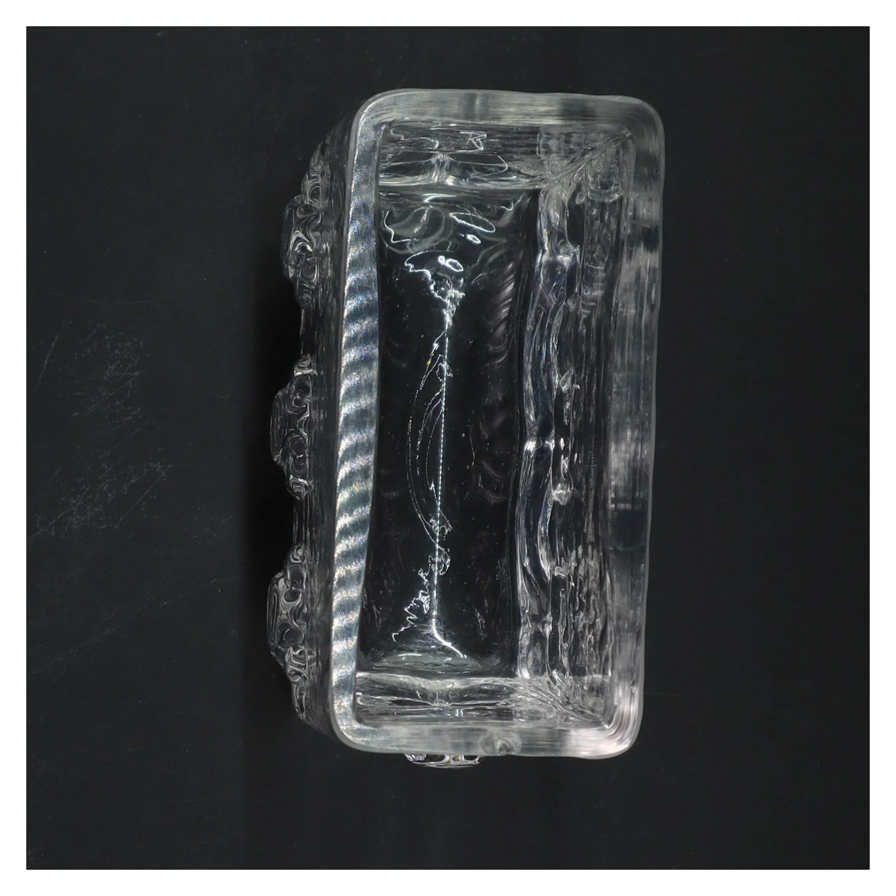 Flereformet glaskrukke (str. 13x14x6 cm)