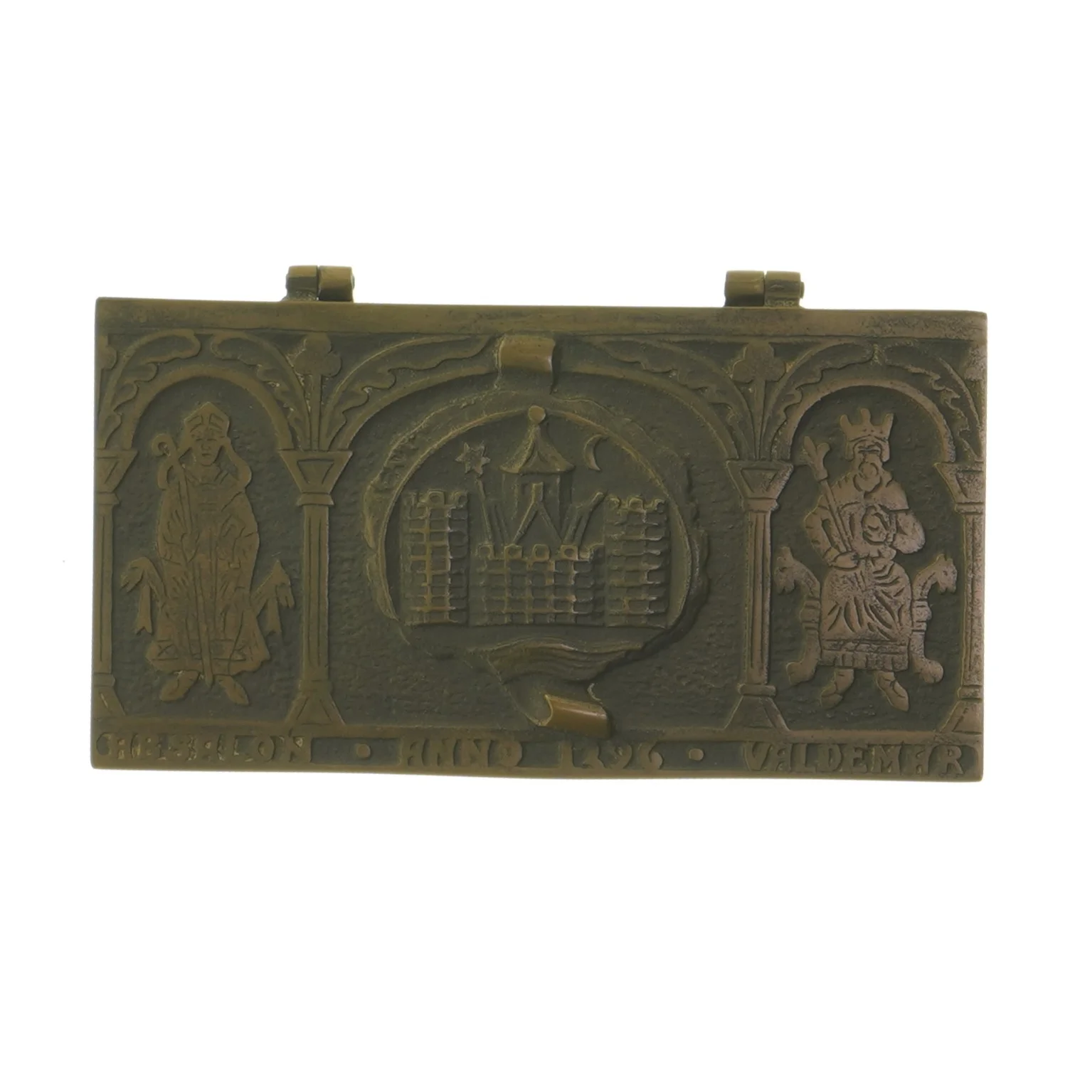 Dekorativ kisteformet æske (str. 15x8 cm)