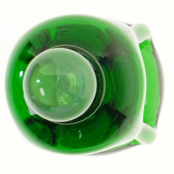 Grøn kluk flaske med prop (str. 27,5 cm)