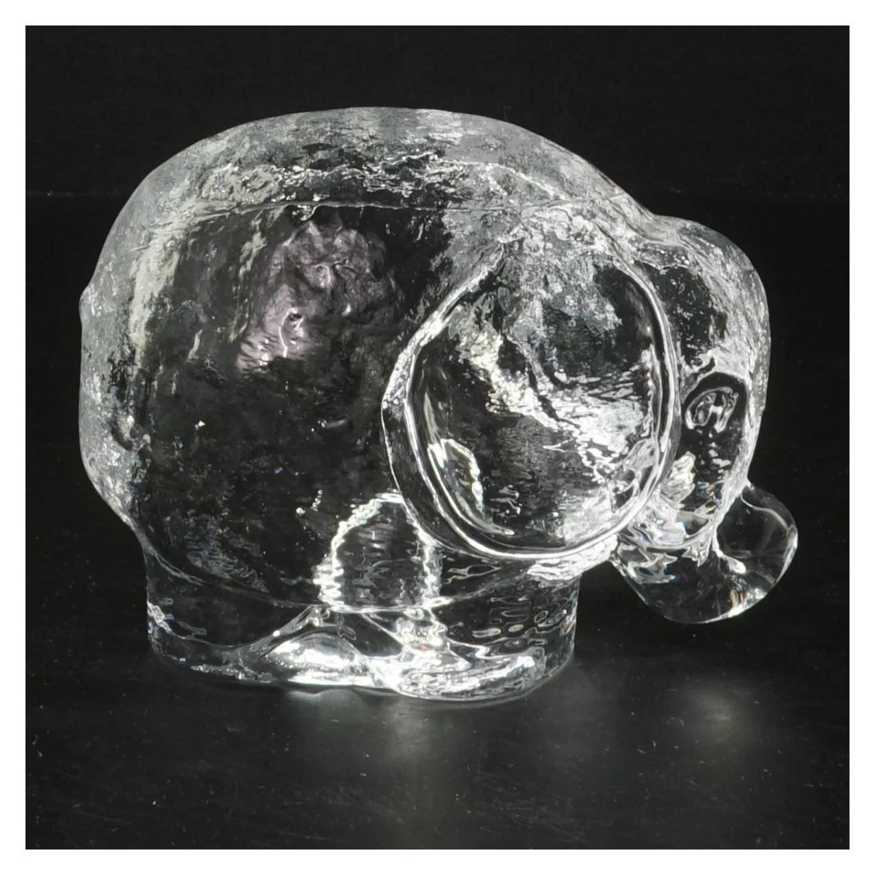 Glaselefant dekorationsgenstand (str. 13 cm)