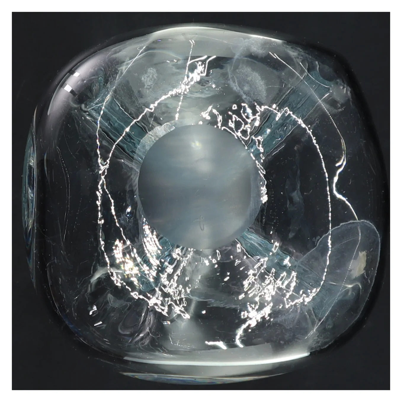 Glaskaraffel med låg (str. 26 cm)