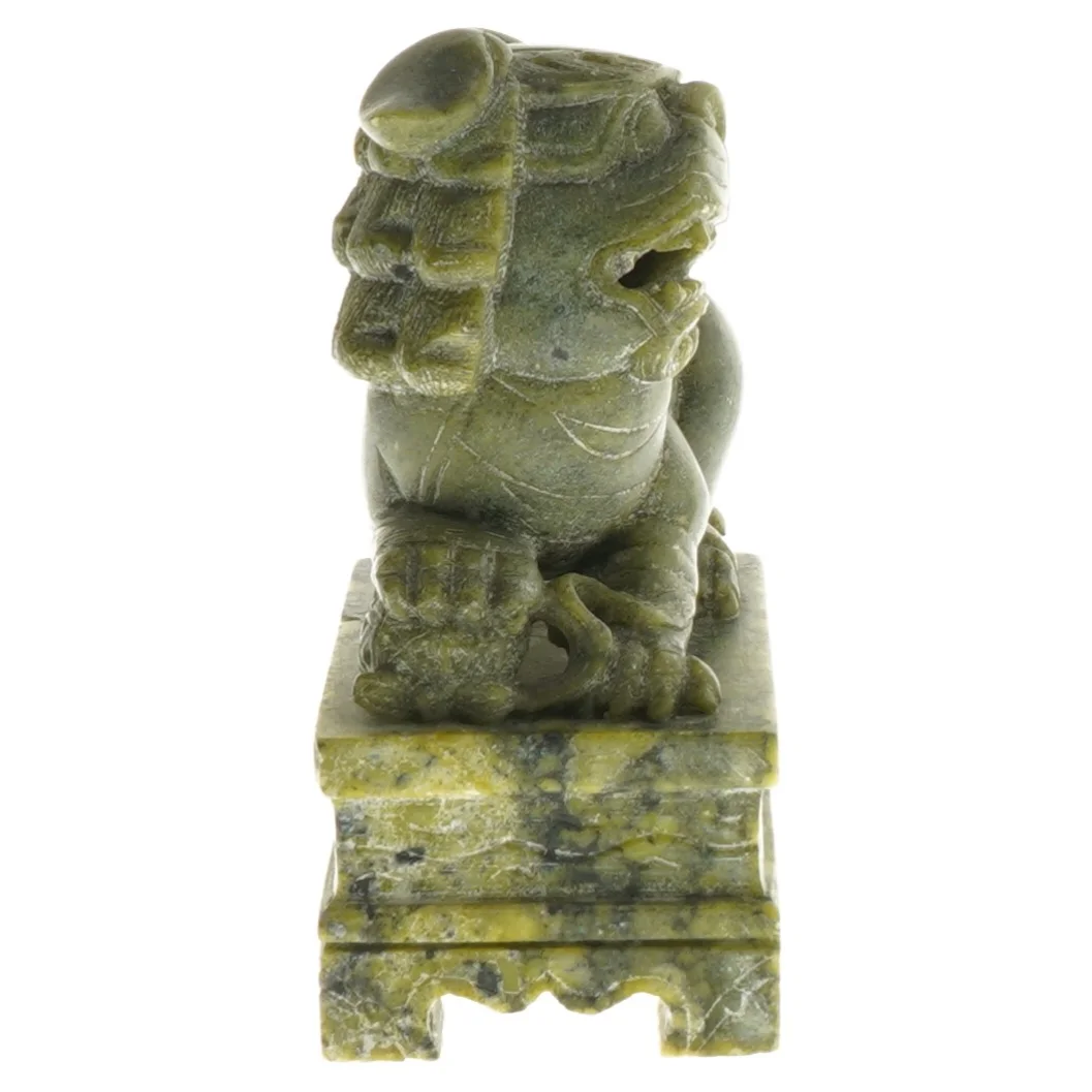 Stenfigur af kinesisk løve eller foo hund (str. 10,5 cm)