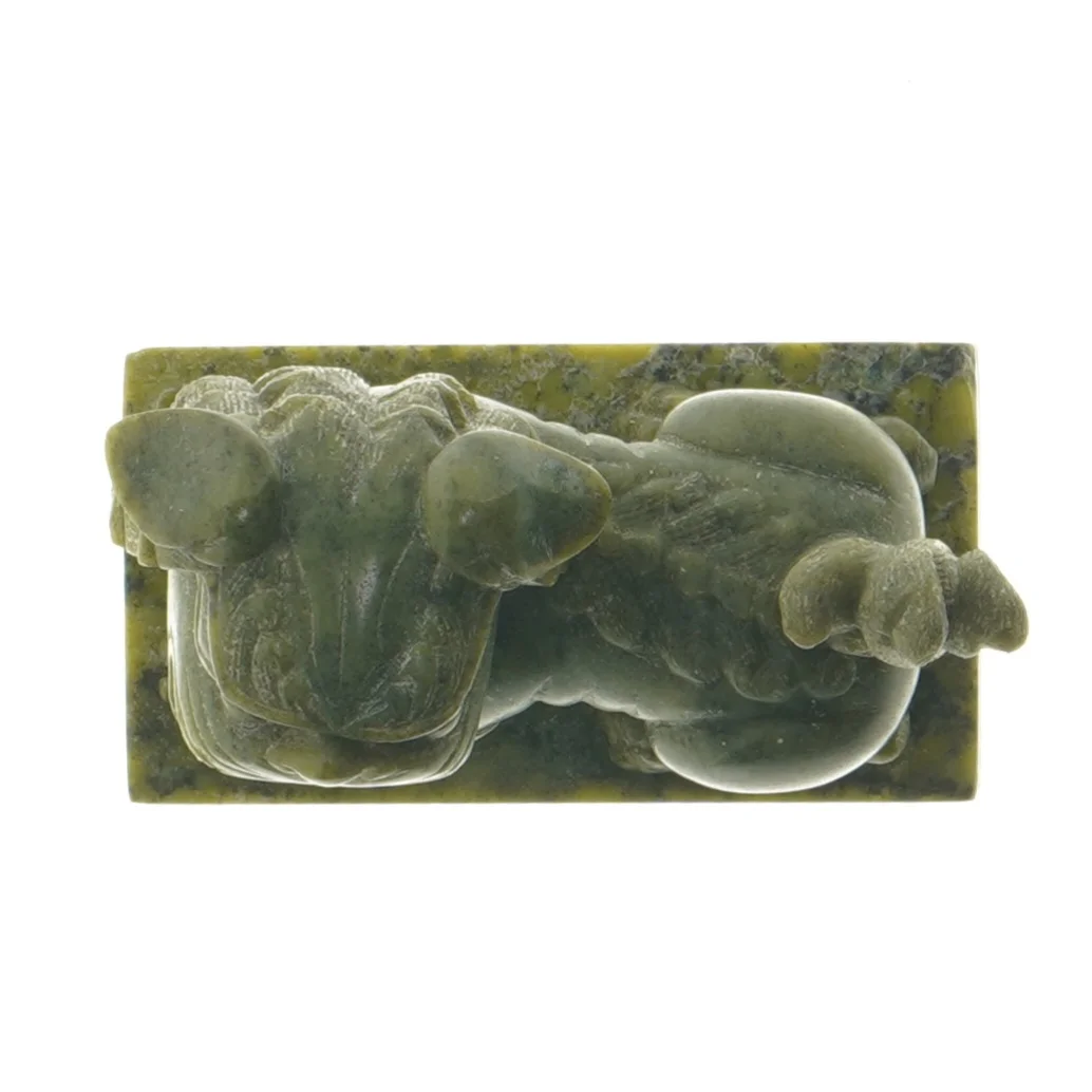 Stenfigur af kinesisk løve eller foo hund (str. 10,5 cm)