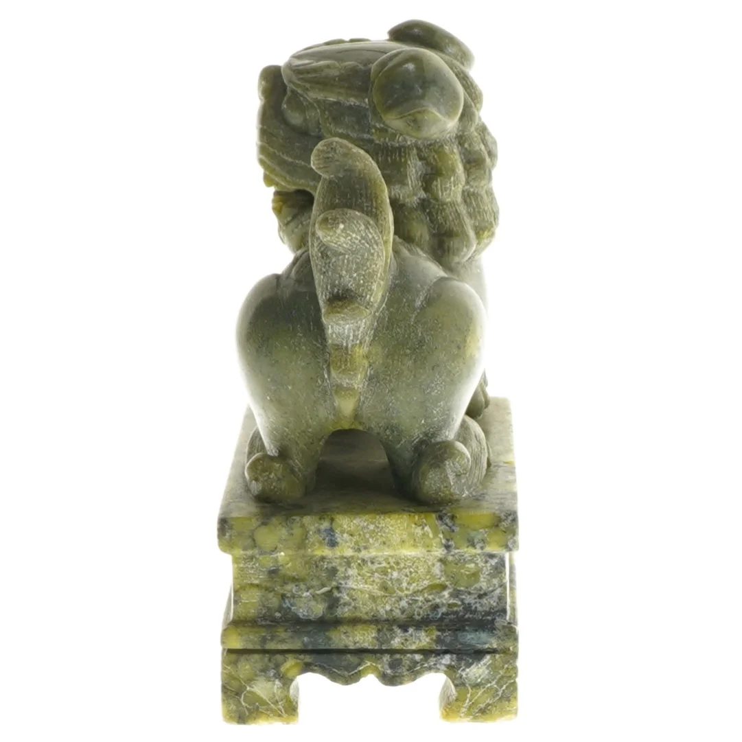 Stenfigur af kinesisk løve eller foo hund (str. 10,5 cm)