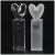 Holmegaard Glas hjerte lysestager  (str. 13 cm)