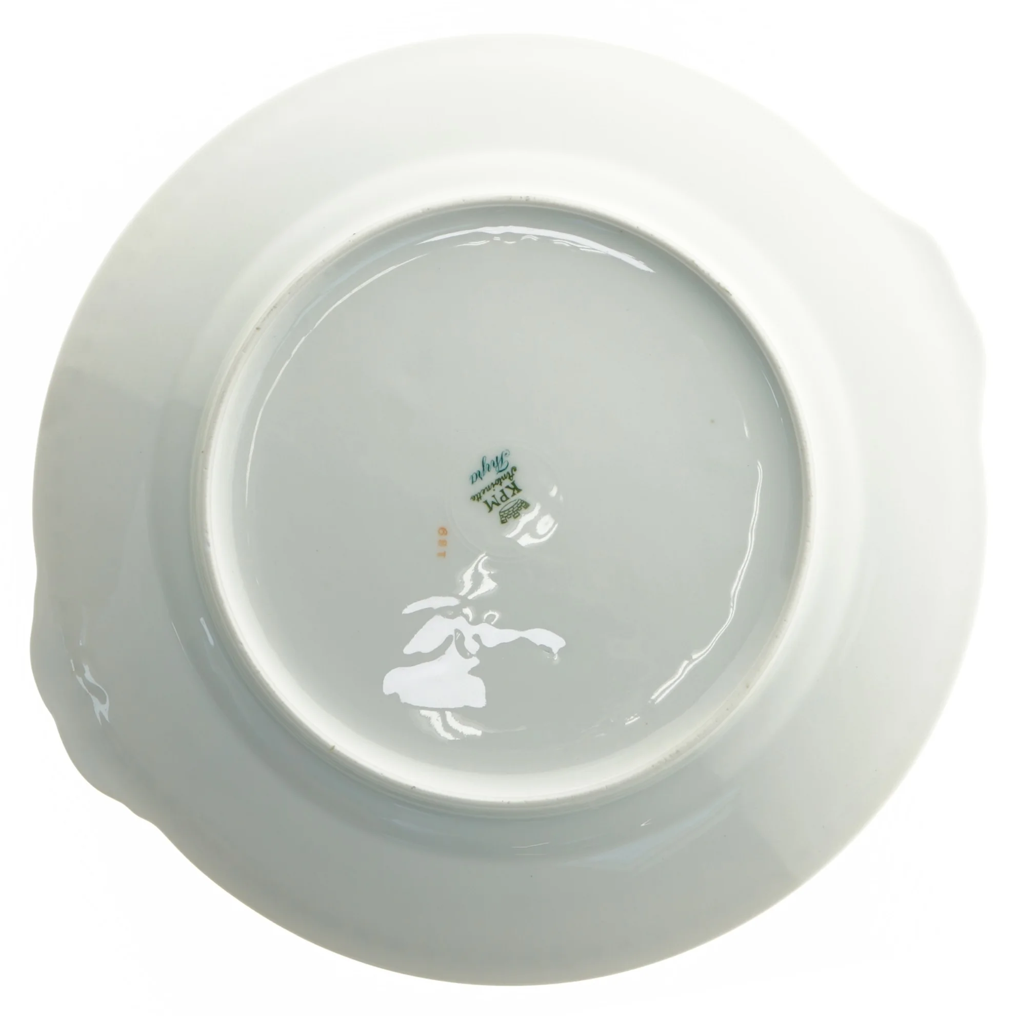 Porcelænsfad med blomsterdekoration (str. 30 cm)