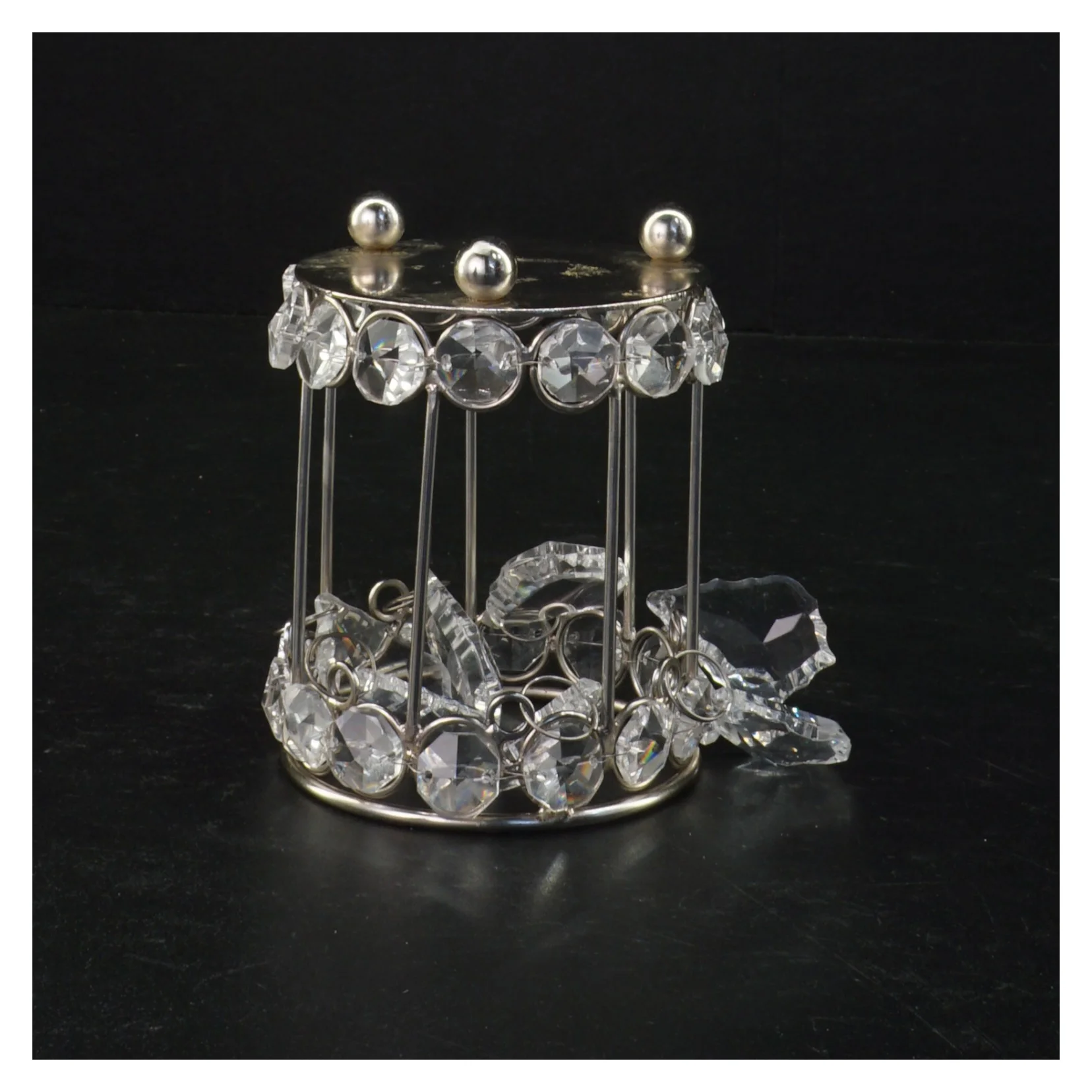 Krystal lysestage (str. 10 x 8 cm)