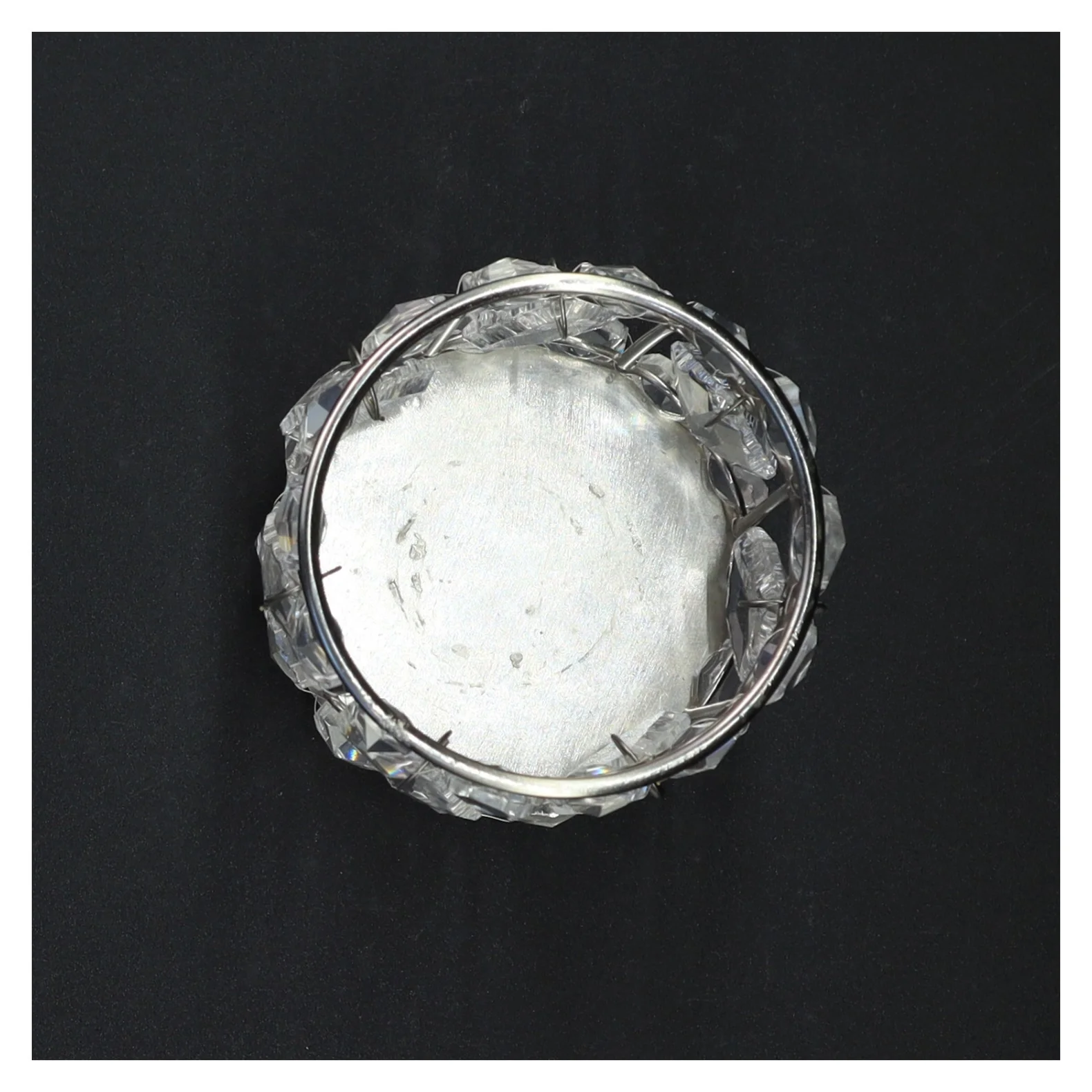 Krystal lysestage (str. 10 x 8 cm)