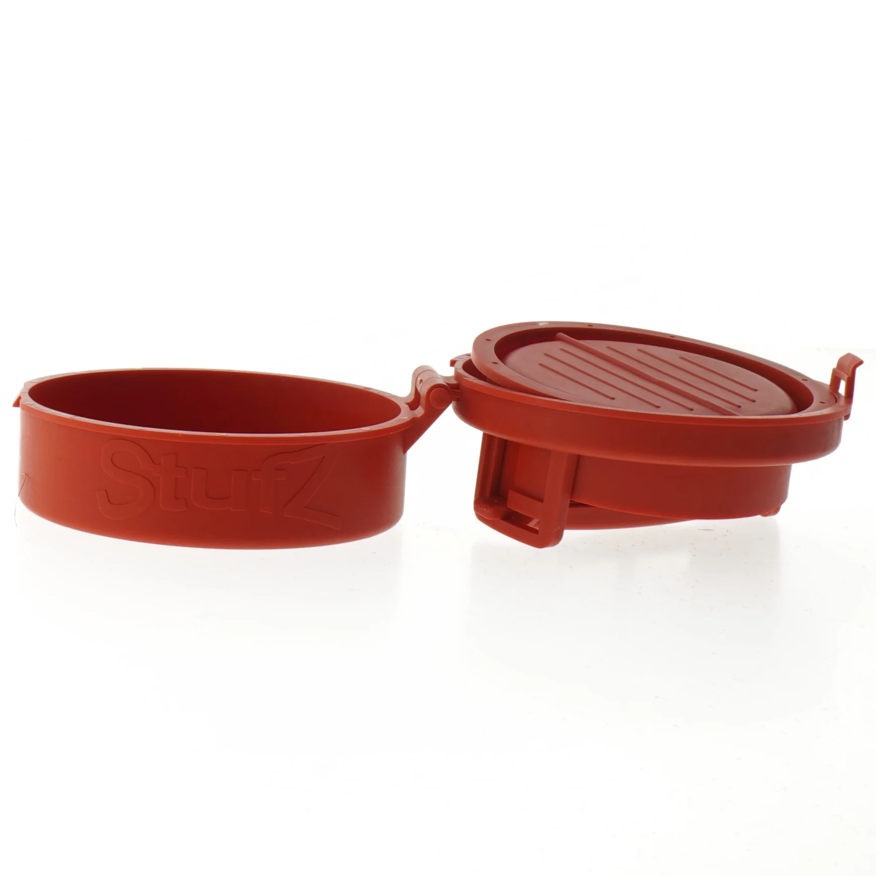 Rød burgerpresser fra StufZ (str. Ø 12 cm)