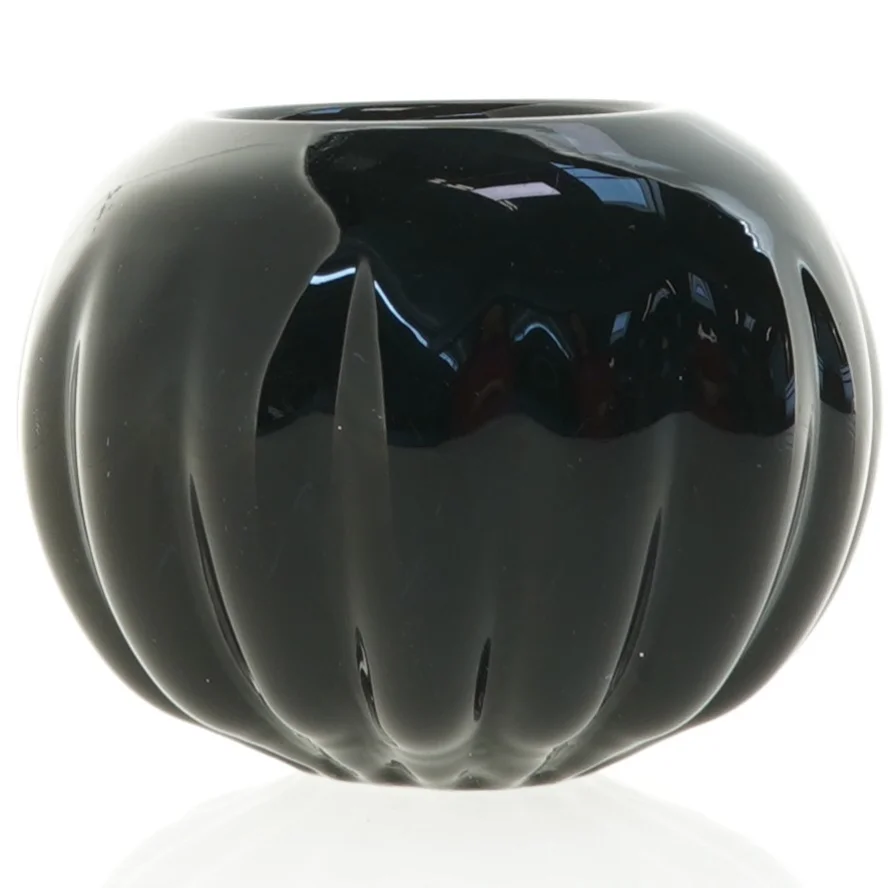 Sort keramik vase (str. 13 x 10 cm)