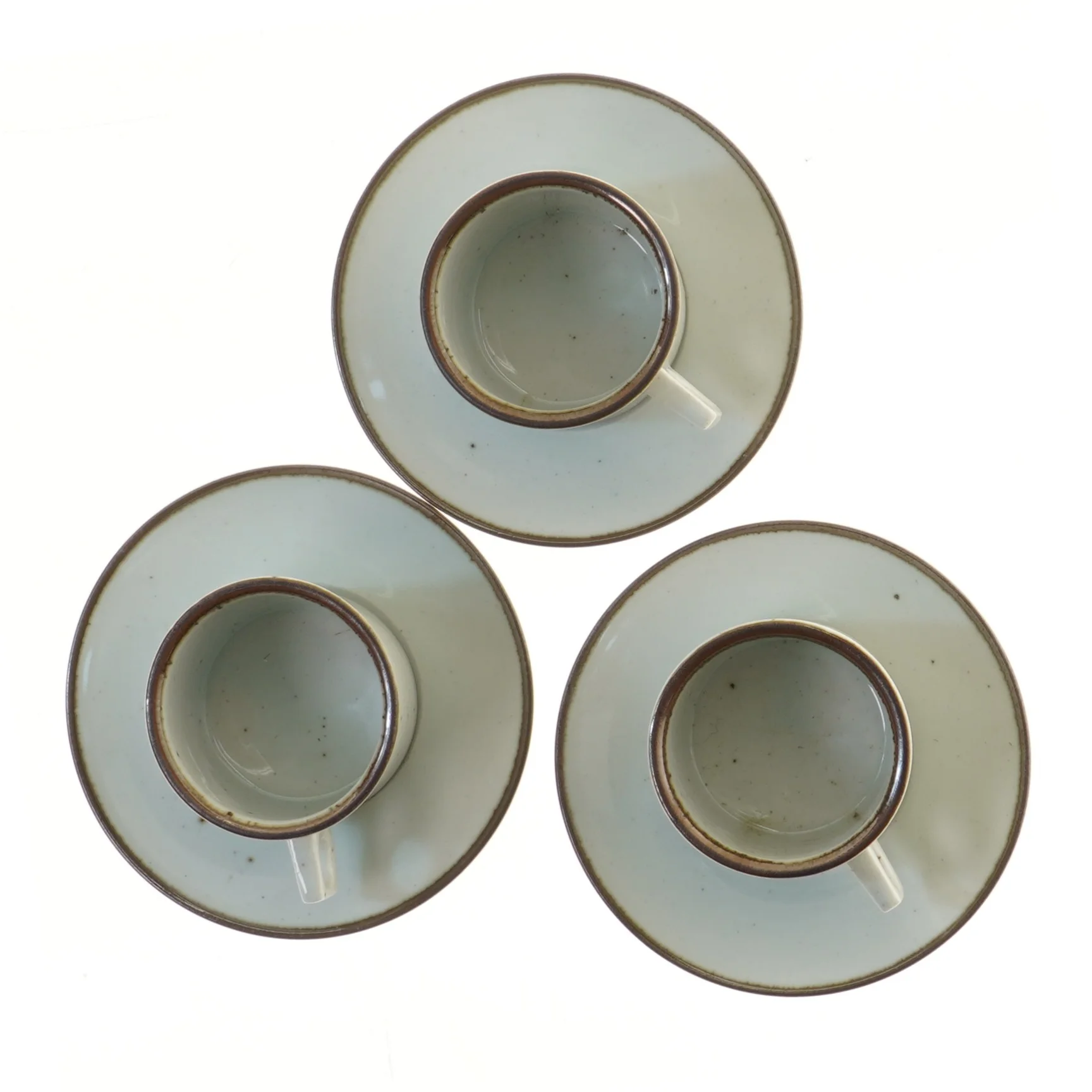 Sæt med tekopper og underkopper (str. Ø 8,5 & 15,5 cm)