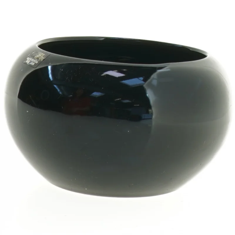 Sort keramik vase (str. 14 x 8 cm)