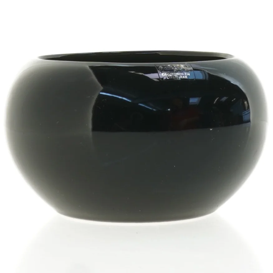 Sort keramik vase (str. 14 x 8 cm)