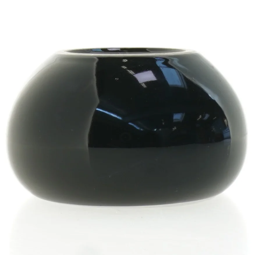 Sort keramik vase (str. 14 x 8 cm)