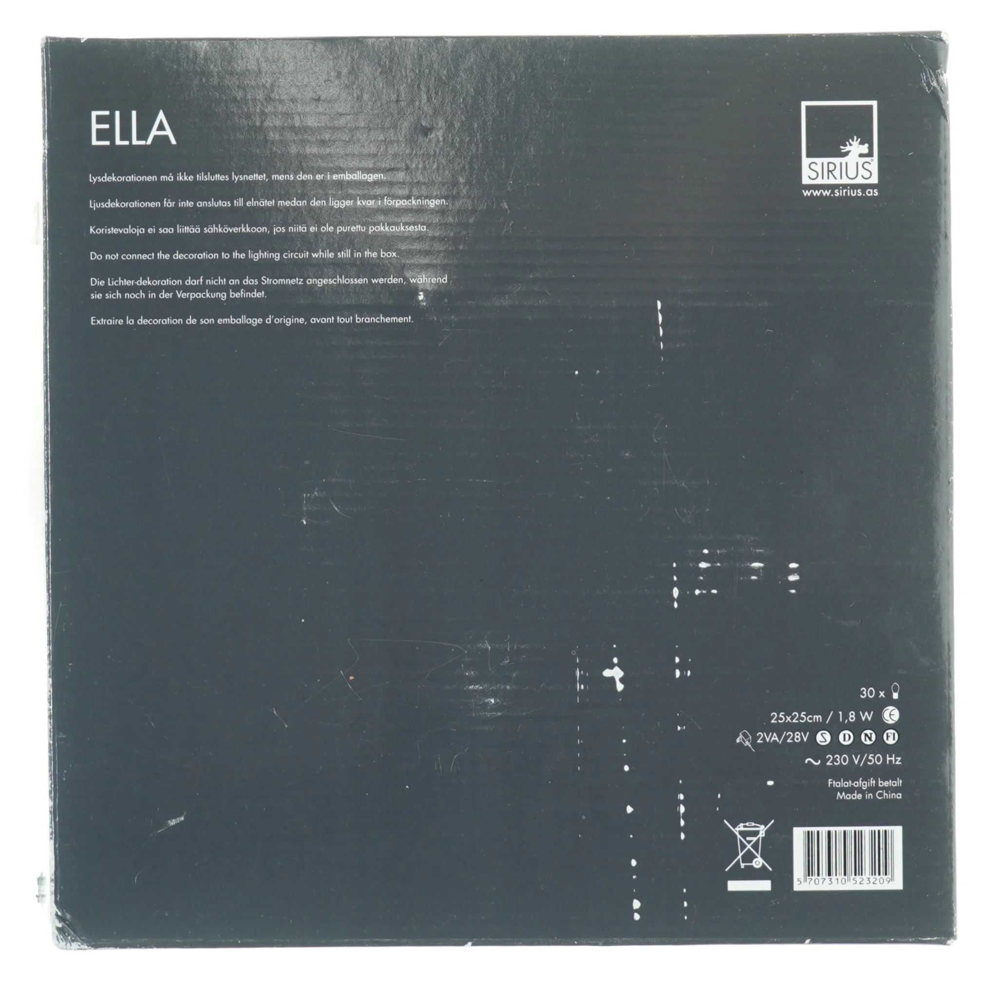 Stjernelysdekoration fra Sirius (str. 26 x, 26 cm)