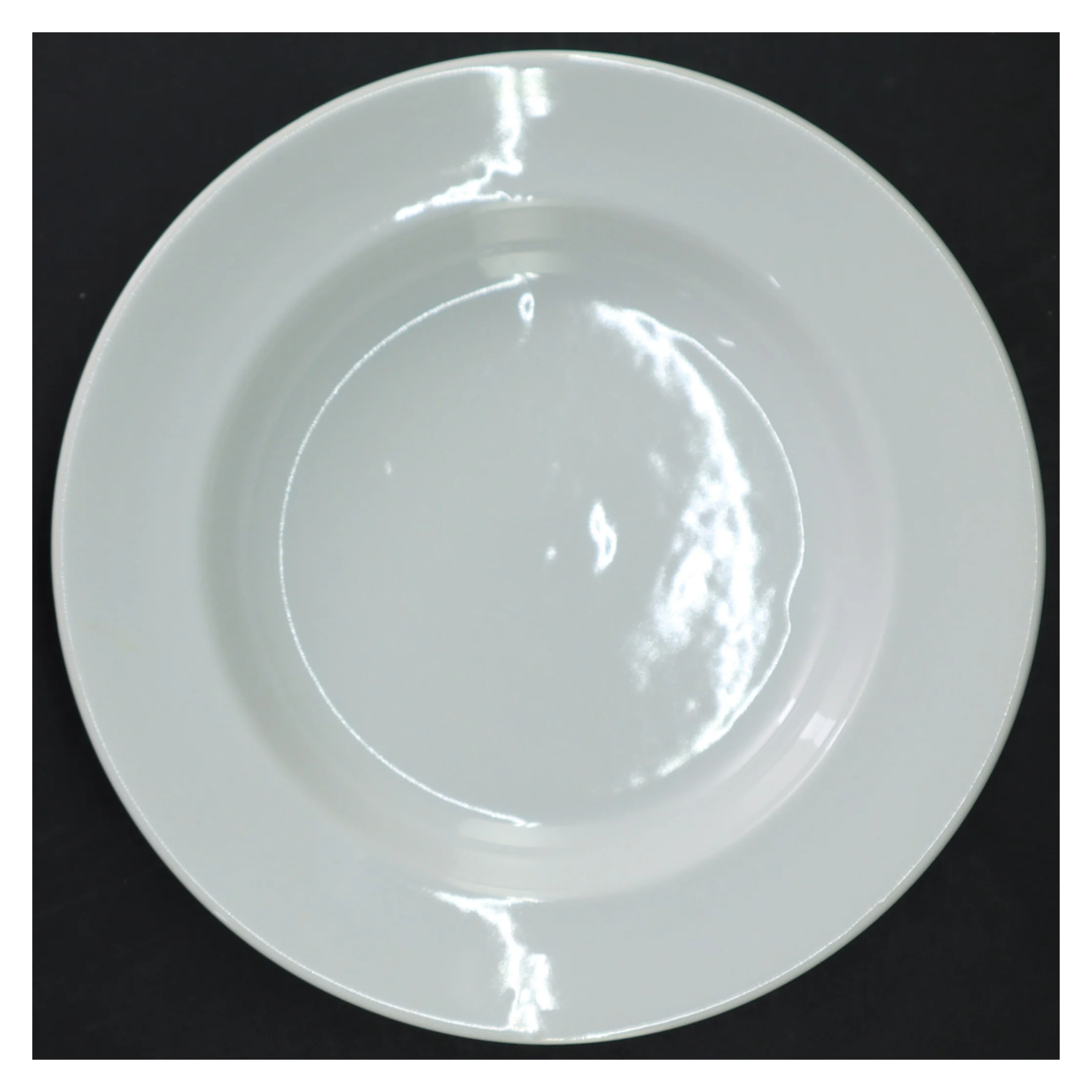 Hvide middagstallerkener, 5 stk, dybe (str. 22 x 3 cm)