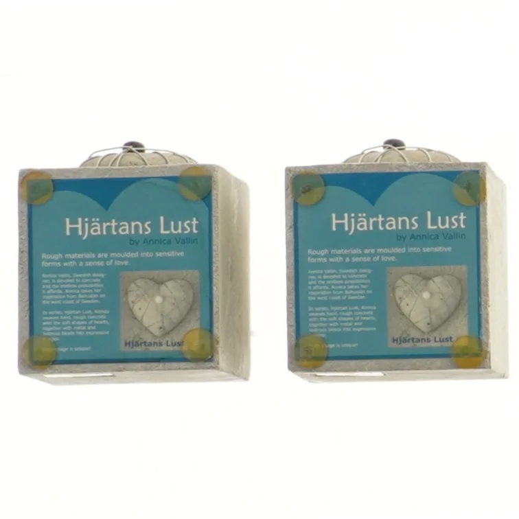 Betonlysestager Hjärtans Lust fra Annica Vallin (str. 6x6x6 cm)