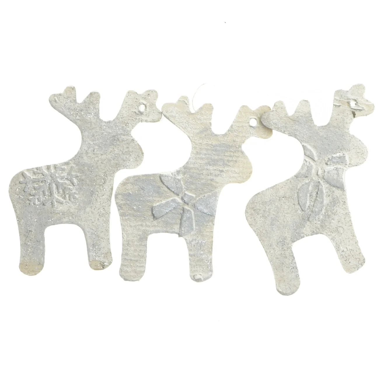 Jule ophæng i rensdyr og hue form (str. 9 cm)