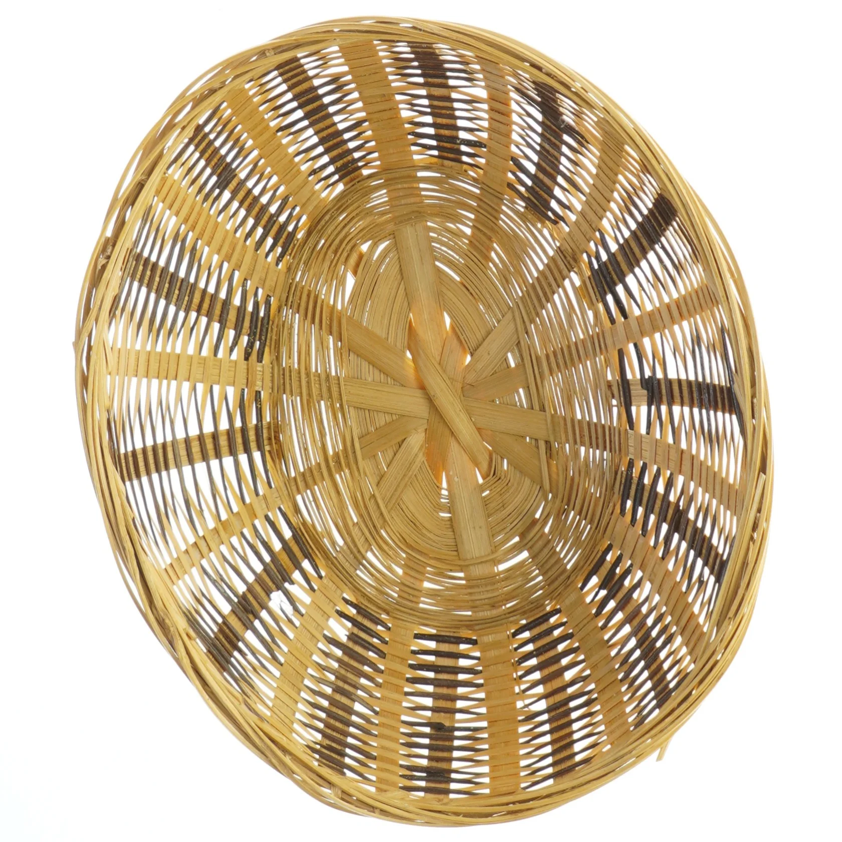 Flettet rund kurv fra Flettet (str. Ø. 22 cm)