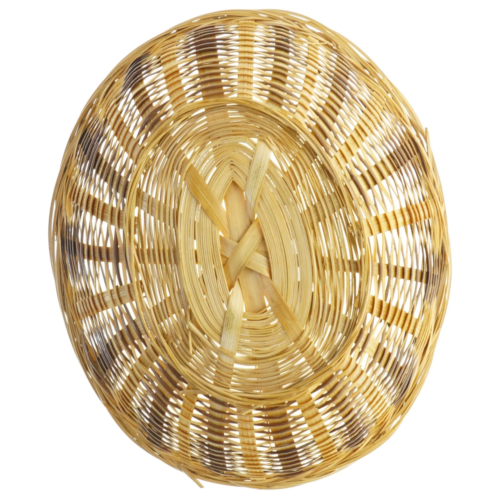 Flettet rund kurv fra Flettet (str. Ø. 22 cm)