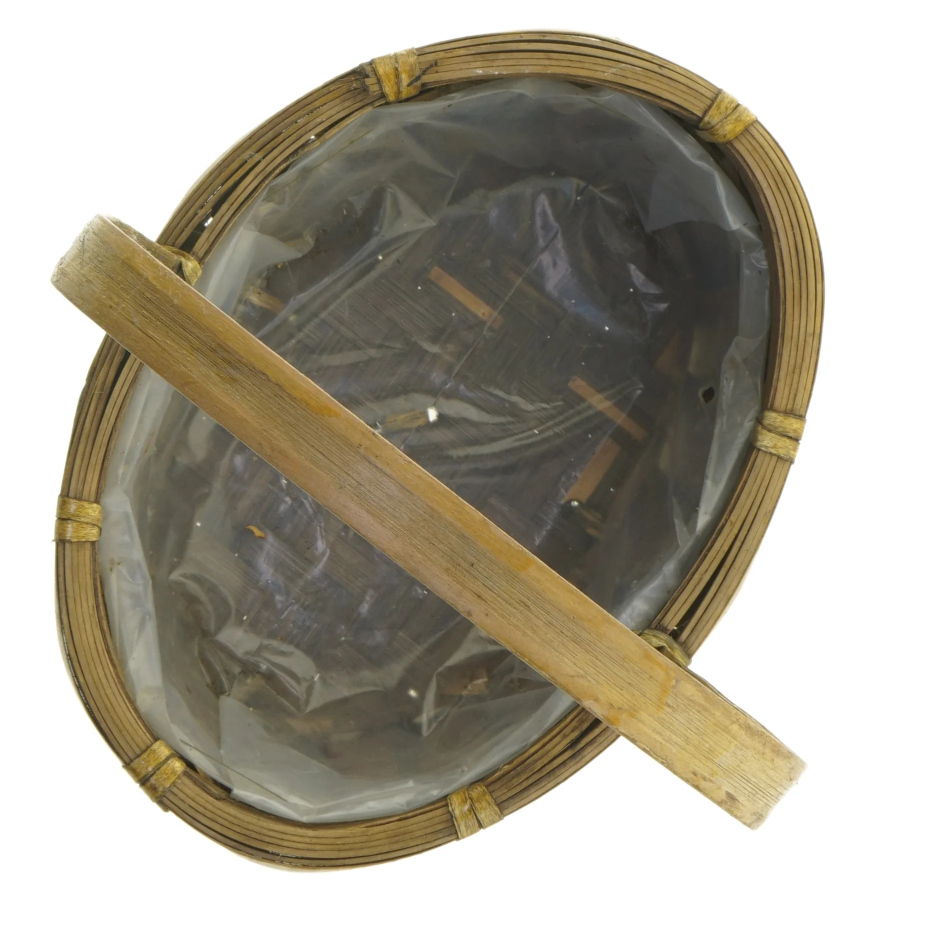 Lille flettet kurv med hank (str. 20x15 cm)