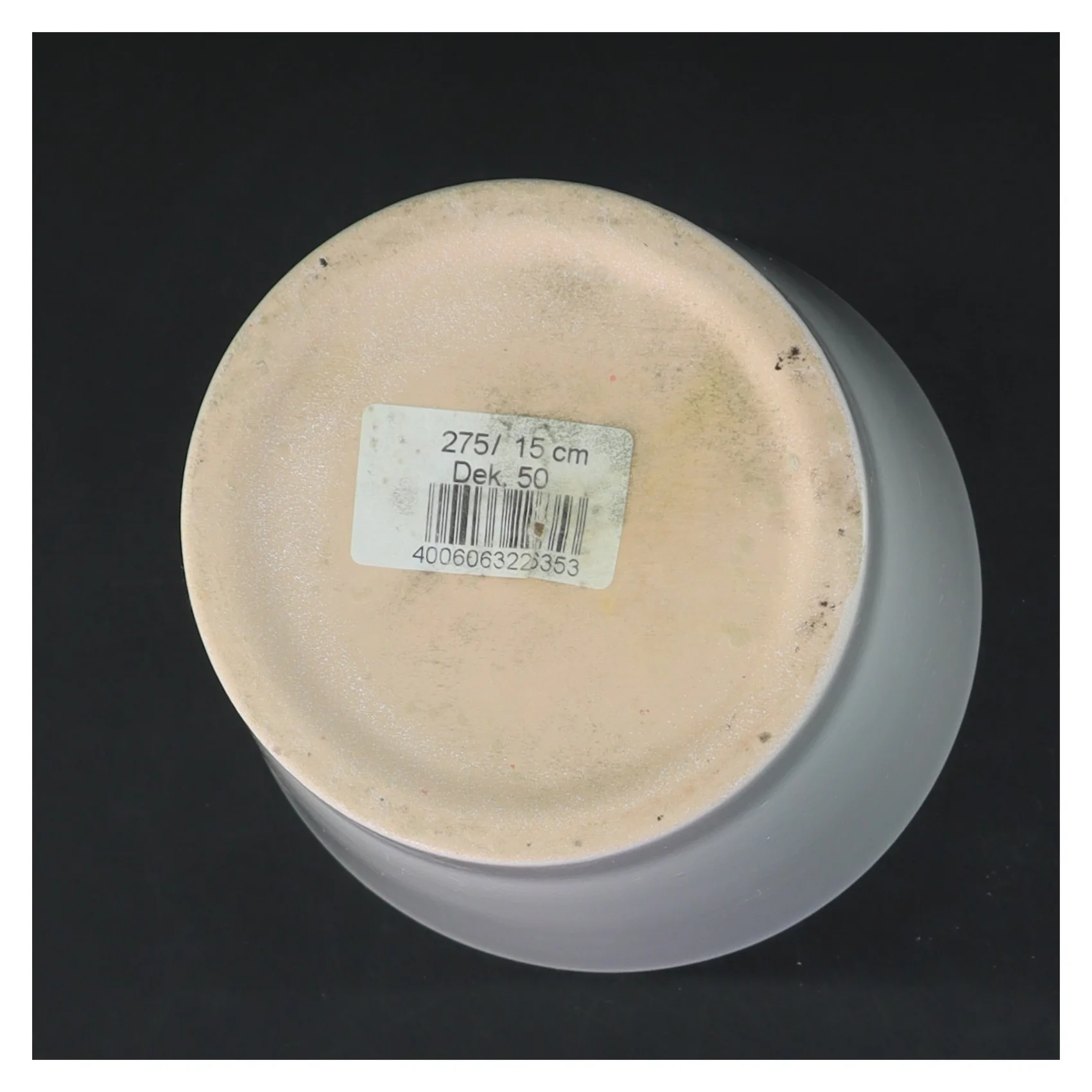 Hvid keramisk vase/potte (str. 15 cm)